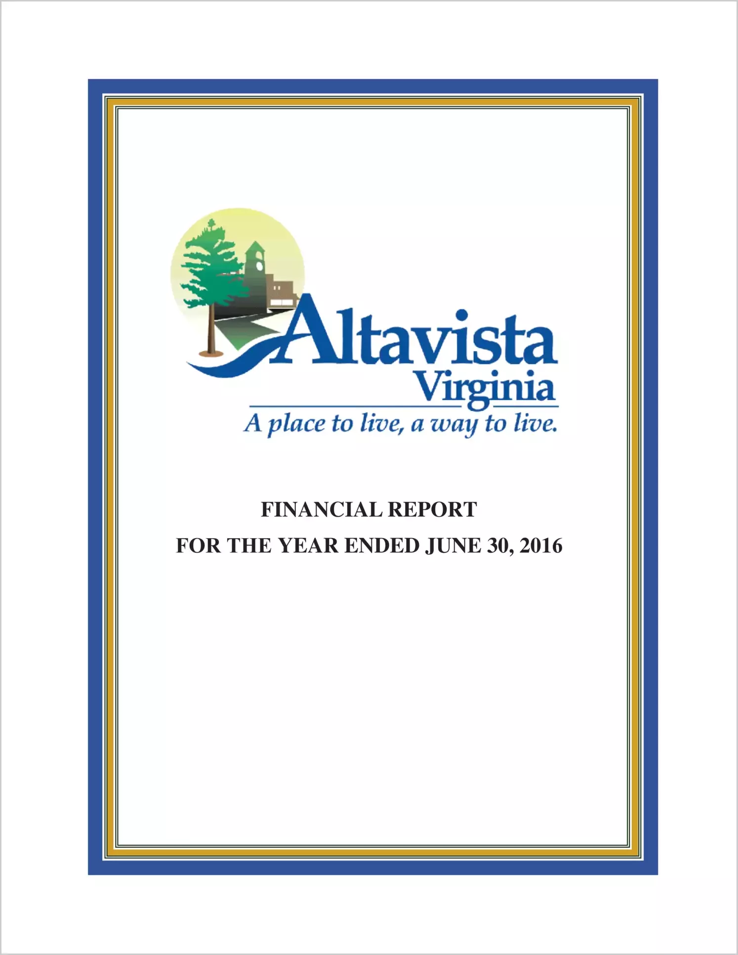 2016 Annual Financial Report for Town of Altavista