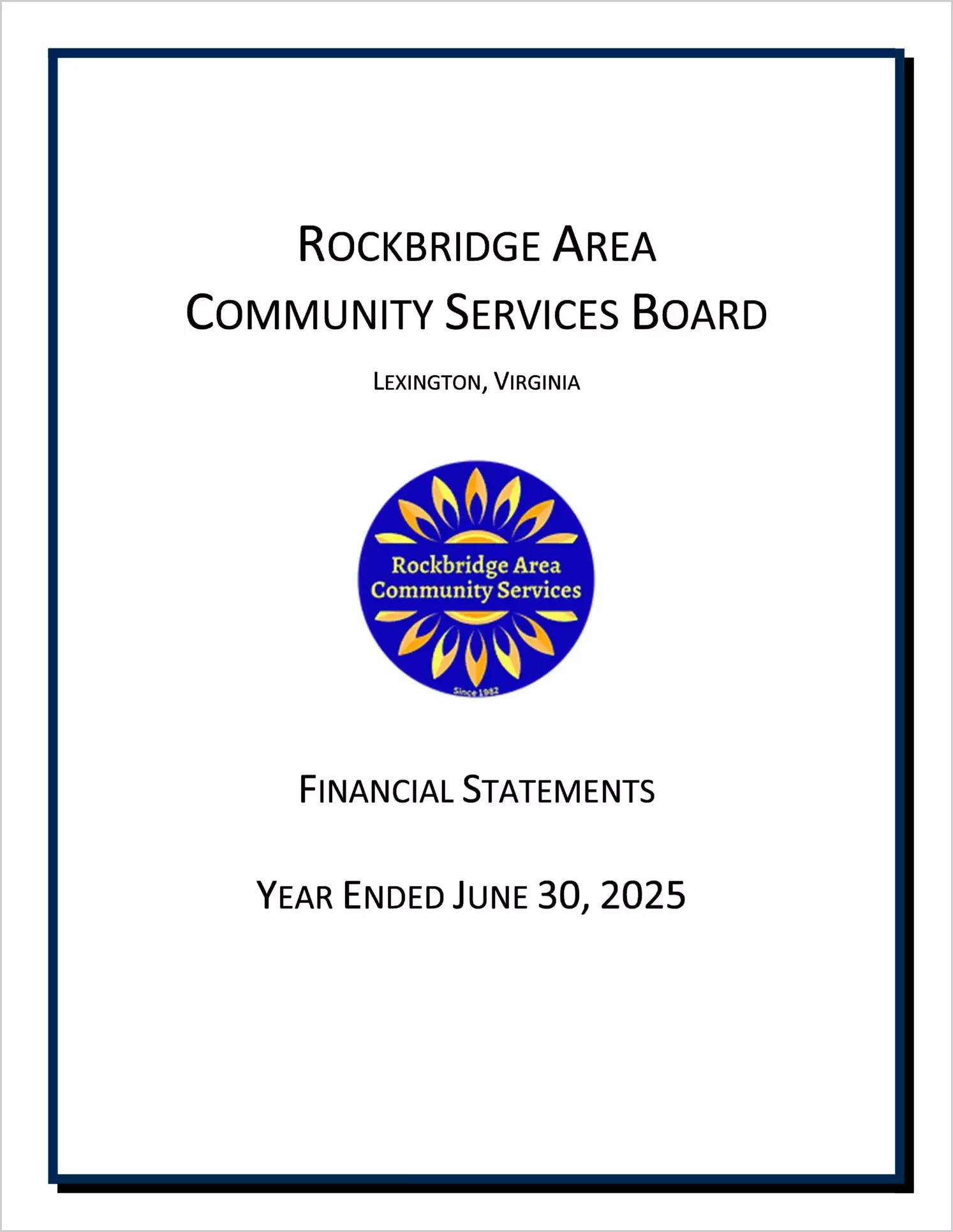 preview of 2025 ABC/Other Annual Financial Report for Rockbridge Area Community Services Board