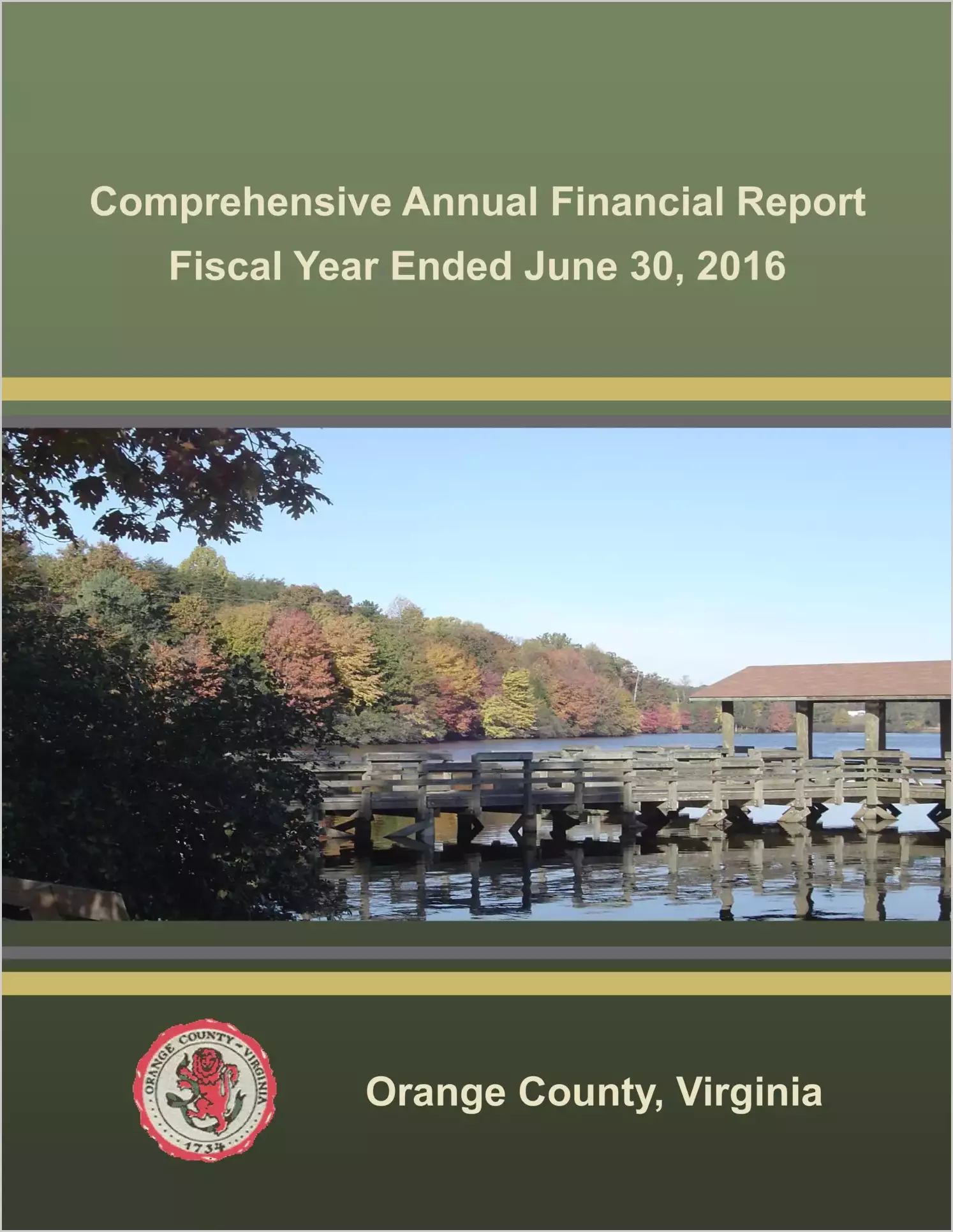 2016 Annual Financial Report for County of Orange