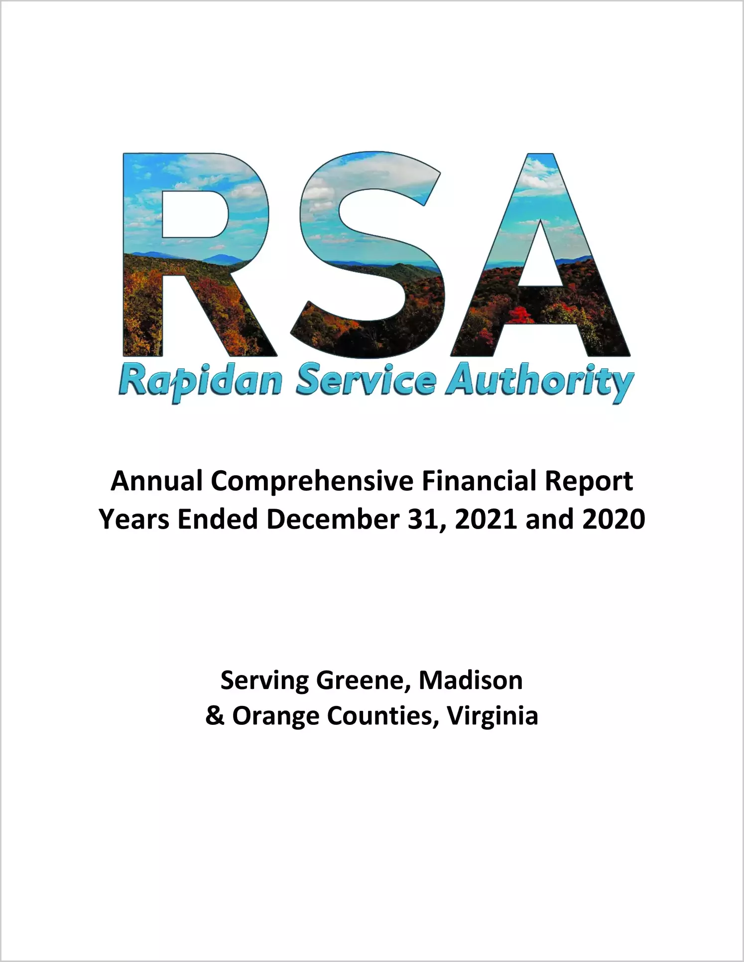 2021 ABC/Other Annual Financial Report  for Rapidan Service Authority