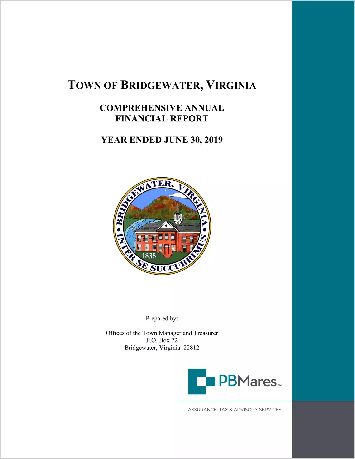 2019 Annual Financial Report for Town of Bridgewater