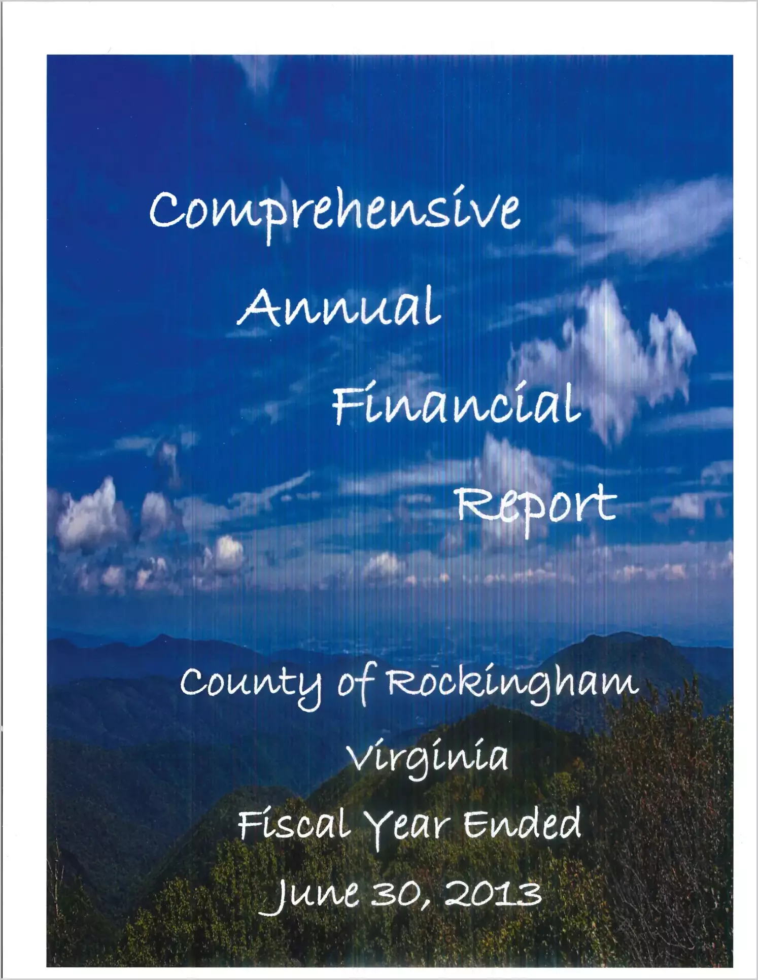 2013 Annual Financial Report for County of Rockingham