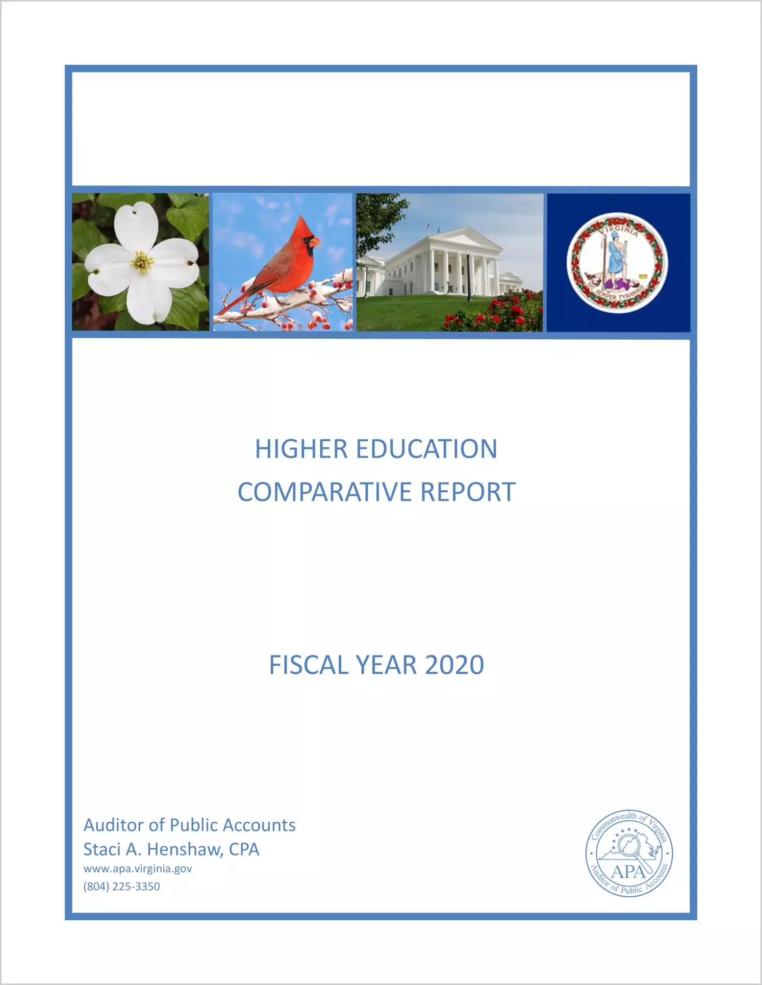 Higher Education Comparative Report Fiscal Year 2020