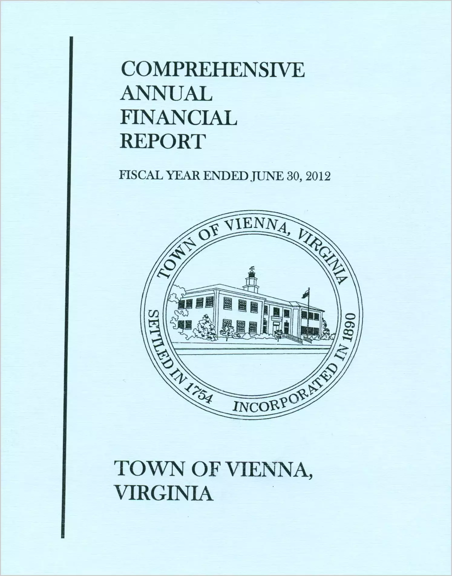 2012 Annual Financial Report for Town of Vienna