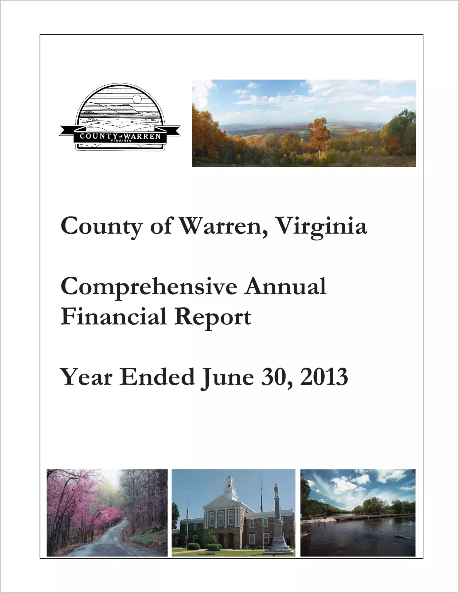 2013 Annual Financial Report for County of Warren
