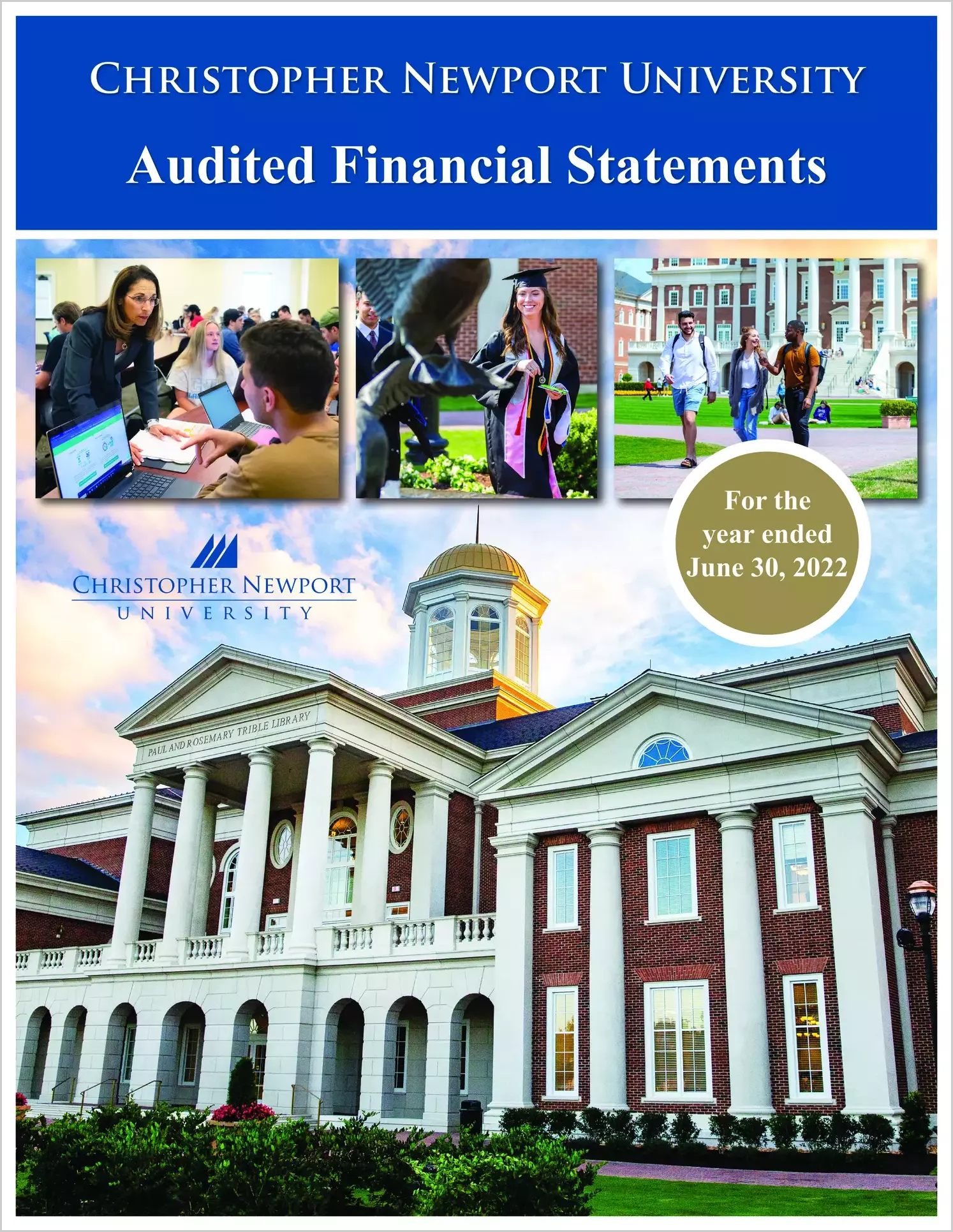 Christopher Newport University Financial Statements for the year ended June 30, 2022