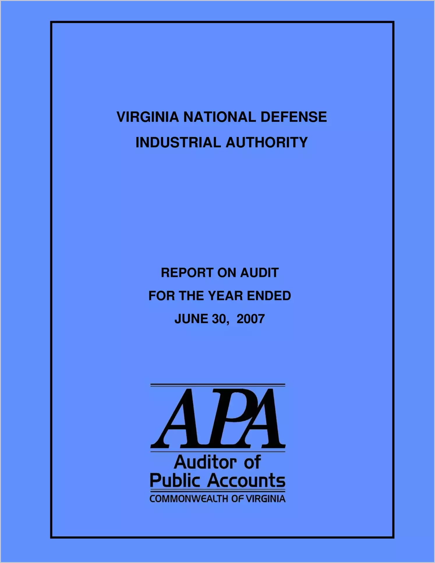 Virginia National Defense Industrial Authority