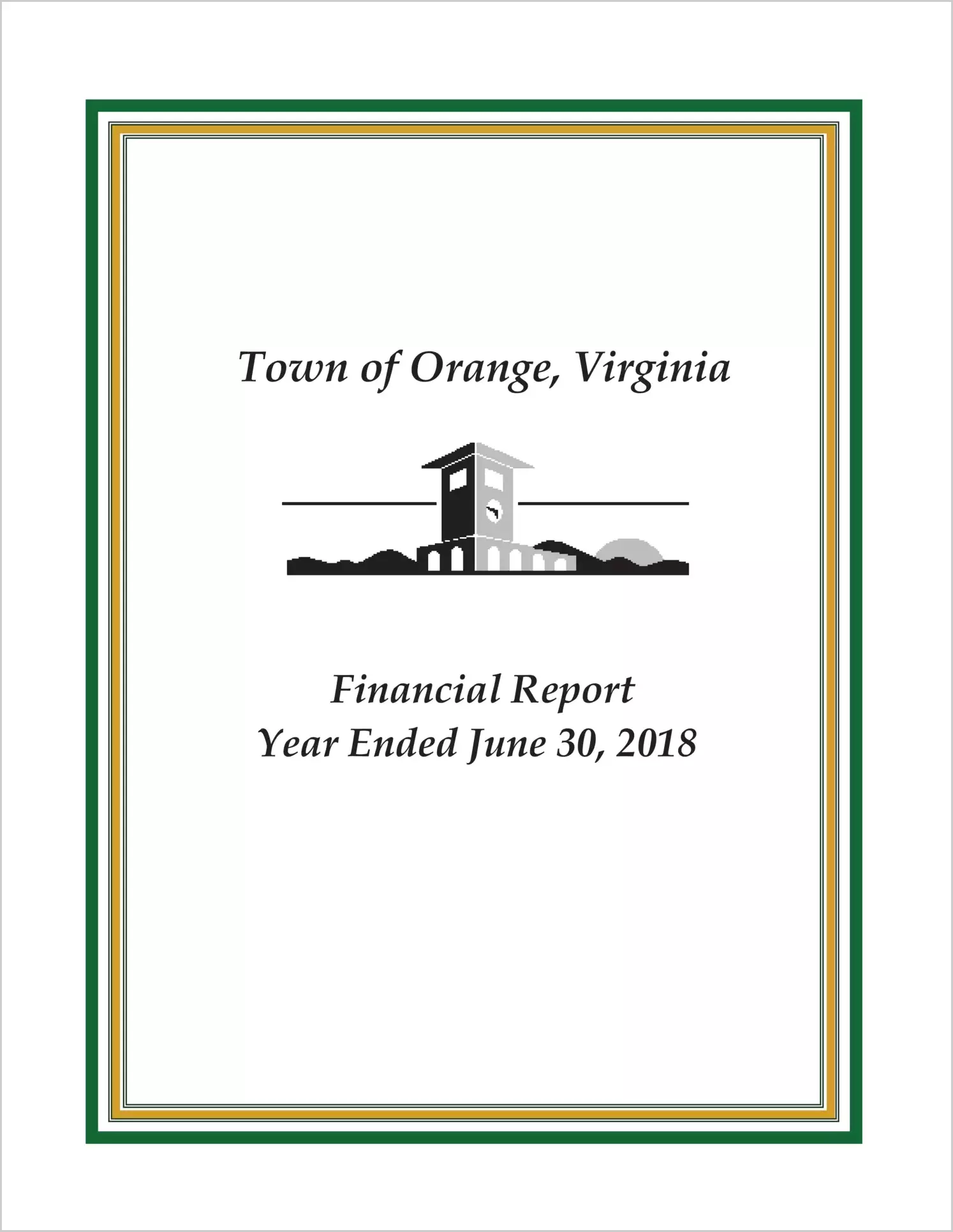 2018 Annual Financial Report for Town of Orange