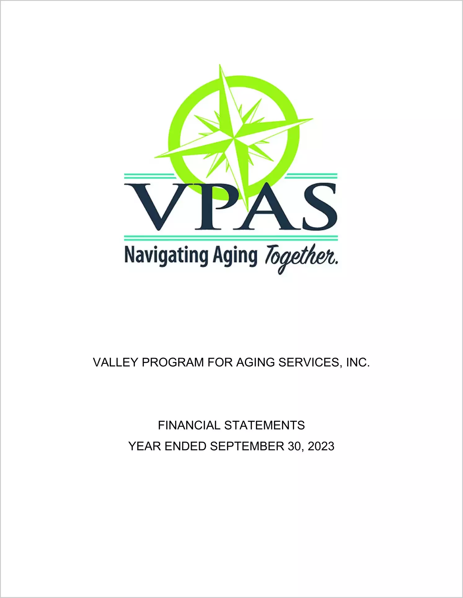 preview of 2023 ABC/Other Annual Financial Report for Valley Program for Aging Services