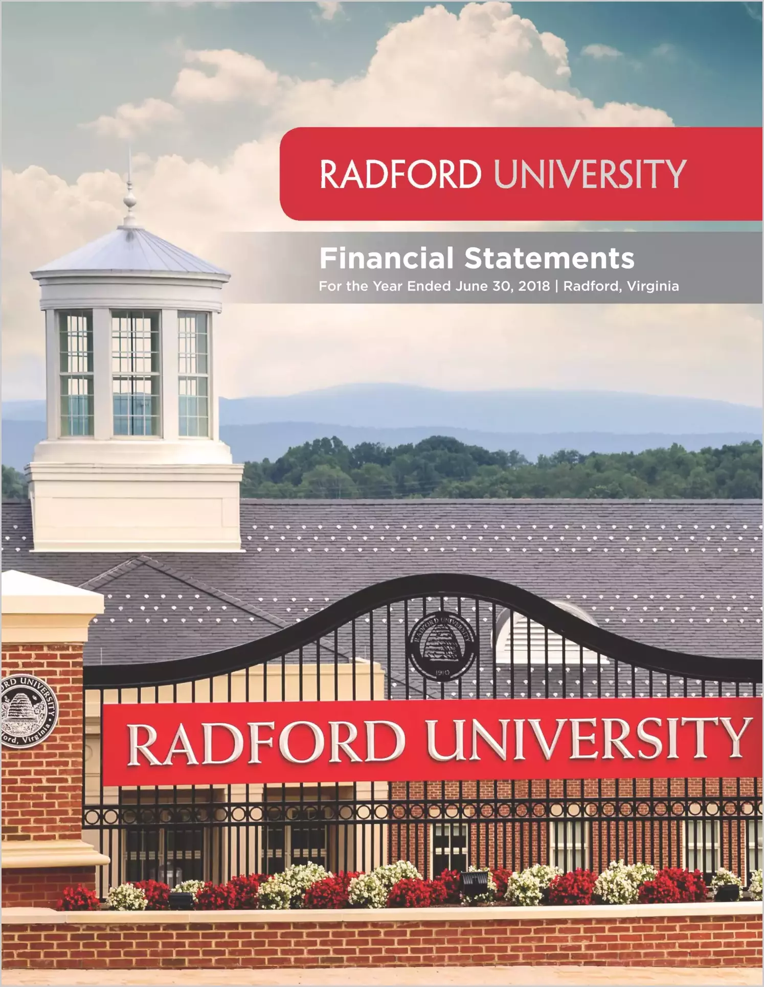 Radford University Financial Statements for the year ended June 30, 2018