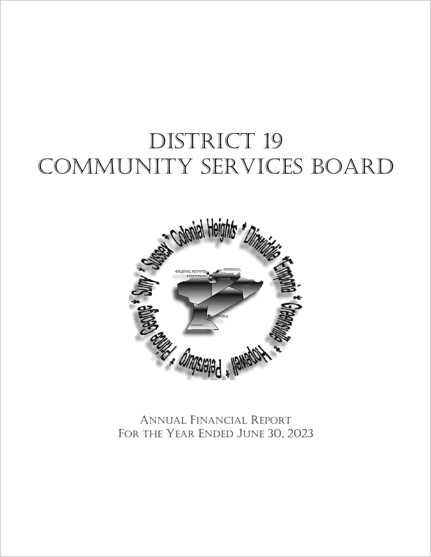 preview of 2023 ABC/Other Annual Financial Report for District 19 Community Services Board