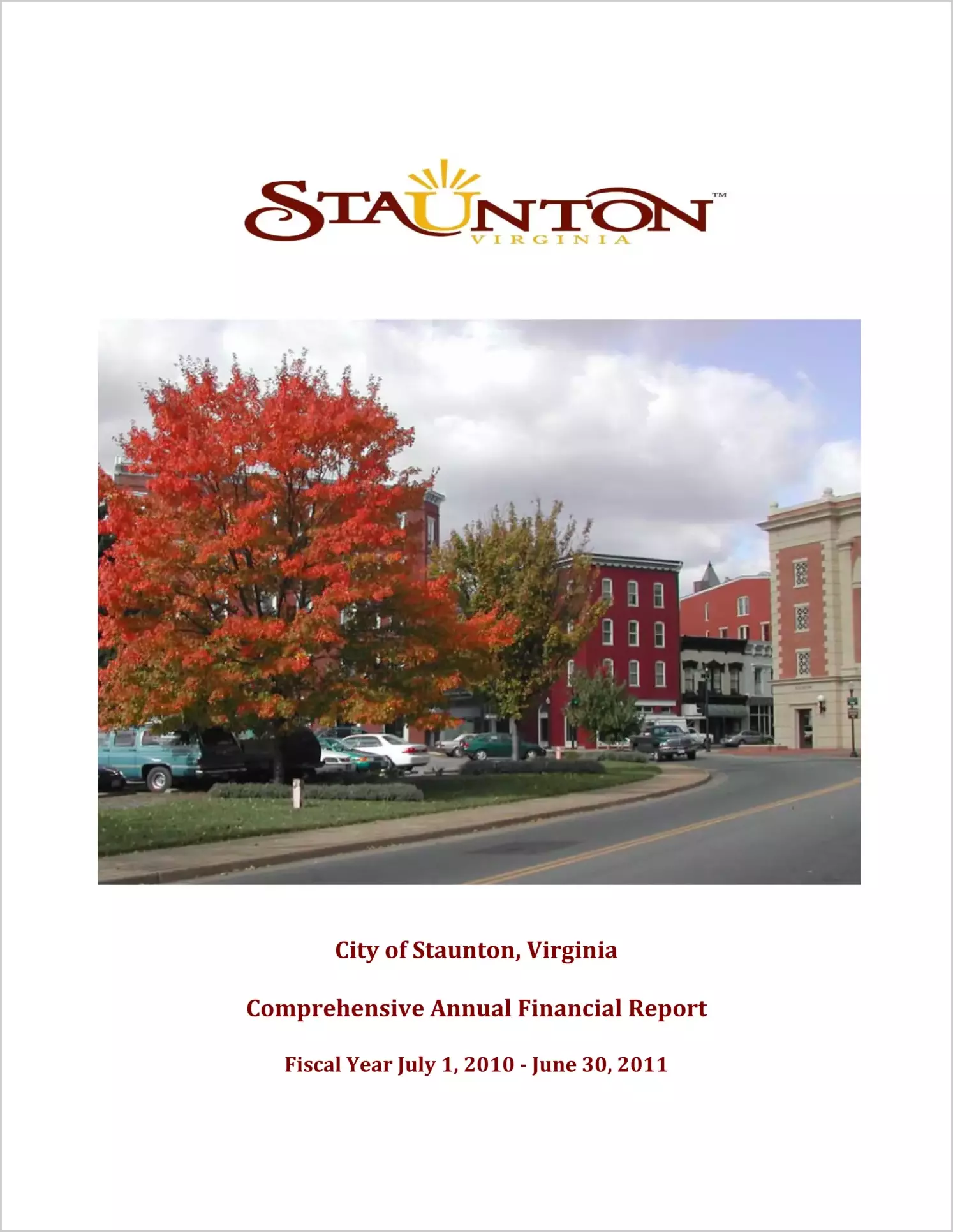 2011 Annual Financial Report for City of Staunton