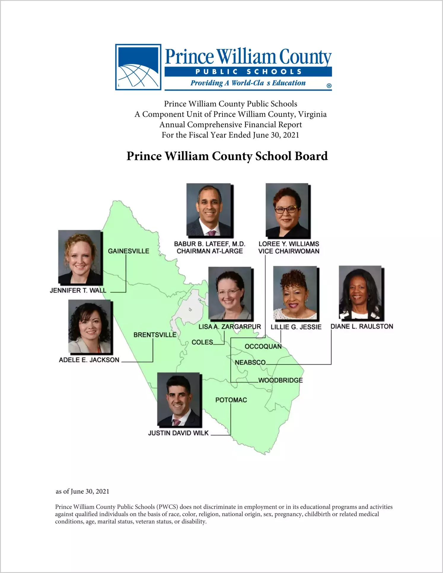 2021 Public Schools Annual Financial Report for County of Prince William