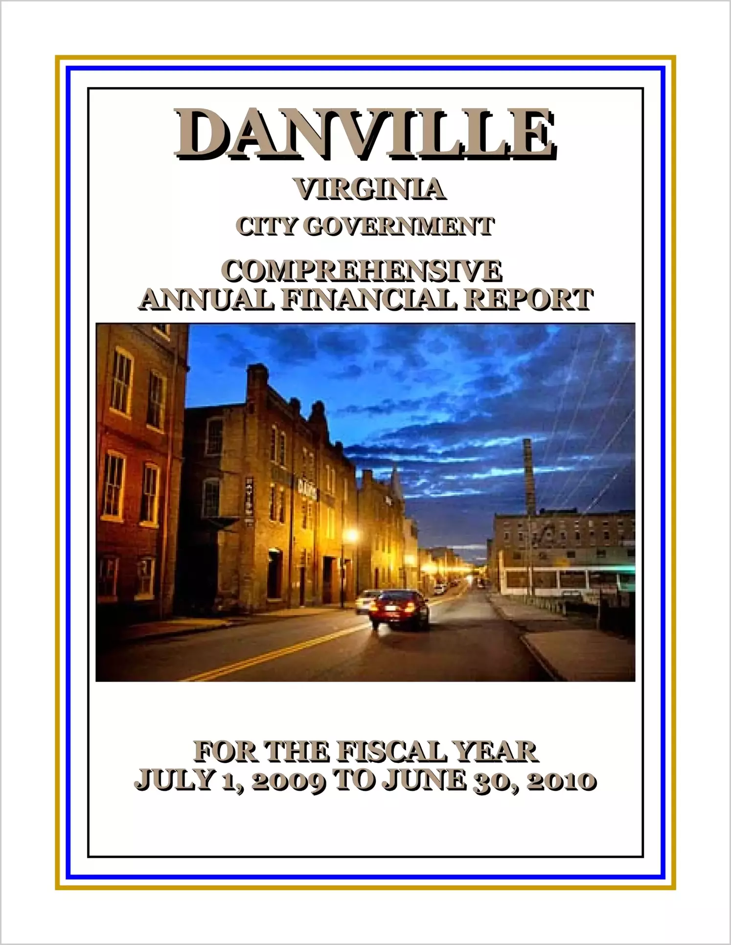 2010 Annual Financial Report for City of Danville