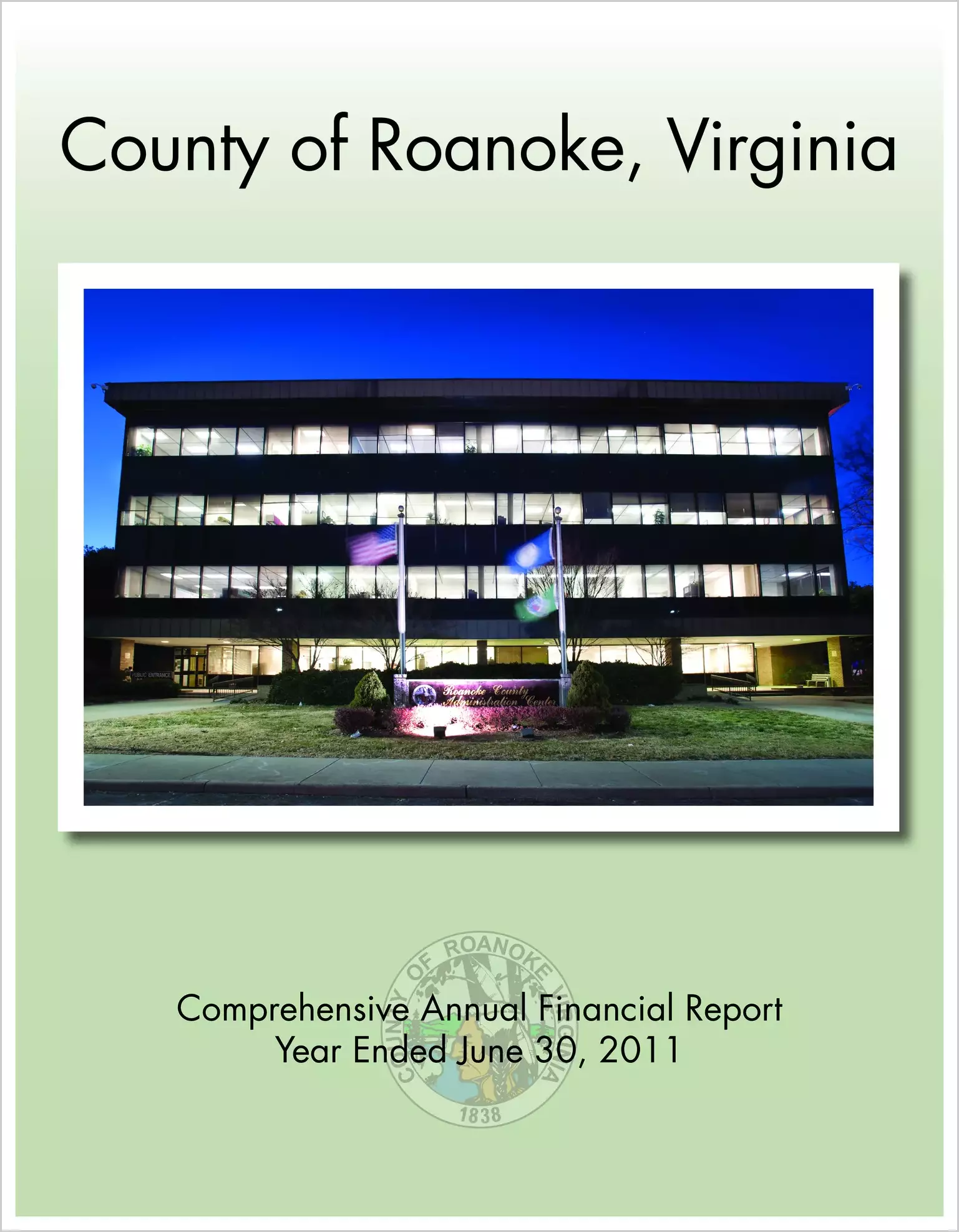 2011 Annual Financial Report for County of Roanoke