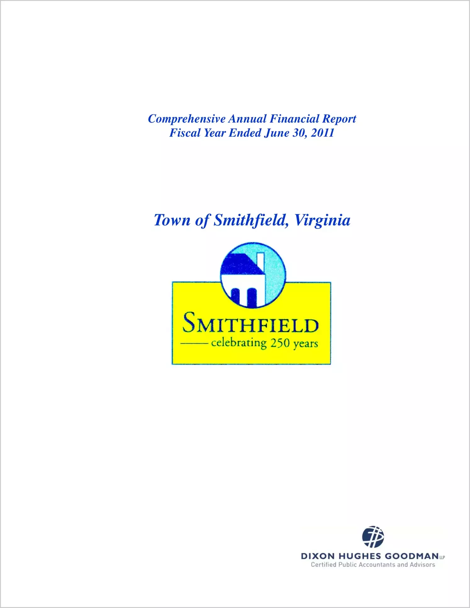 2011 Annual Financial Report for Town of Smithfield