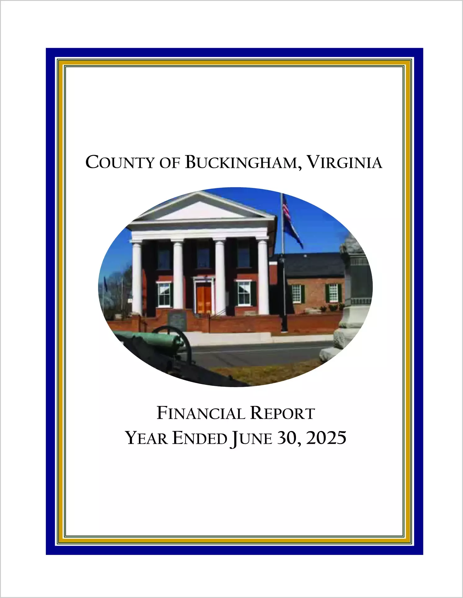 preview of 2025 Annual Financial Report for County of Buckingham