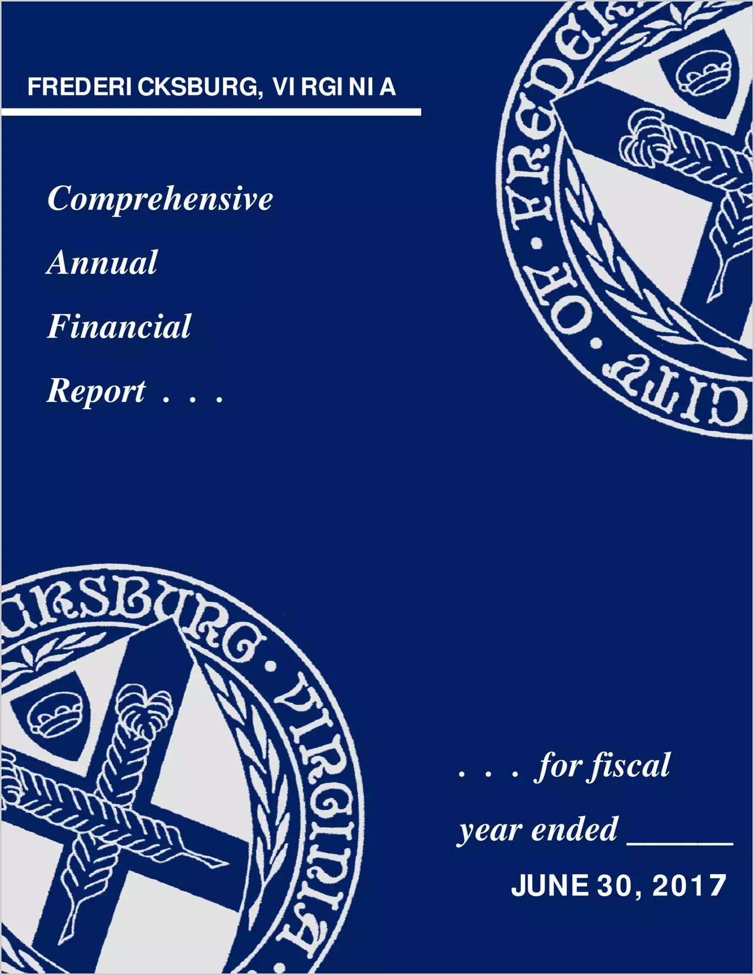2017 Annual Financial Report for City of Fredericksburg