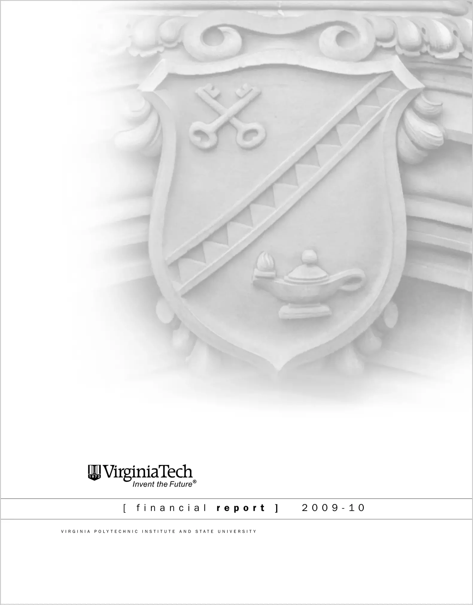 Virginia Polytechnic Institute and State University - Financial Report 2010