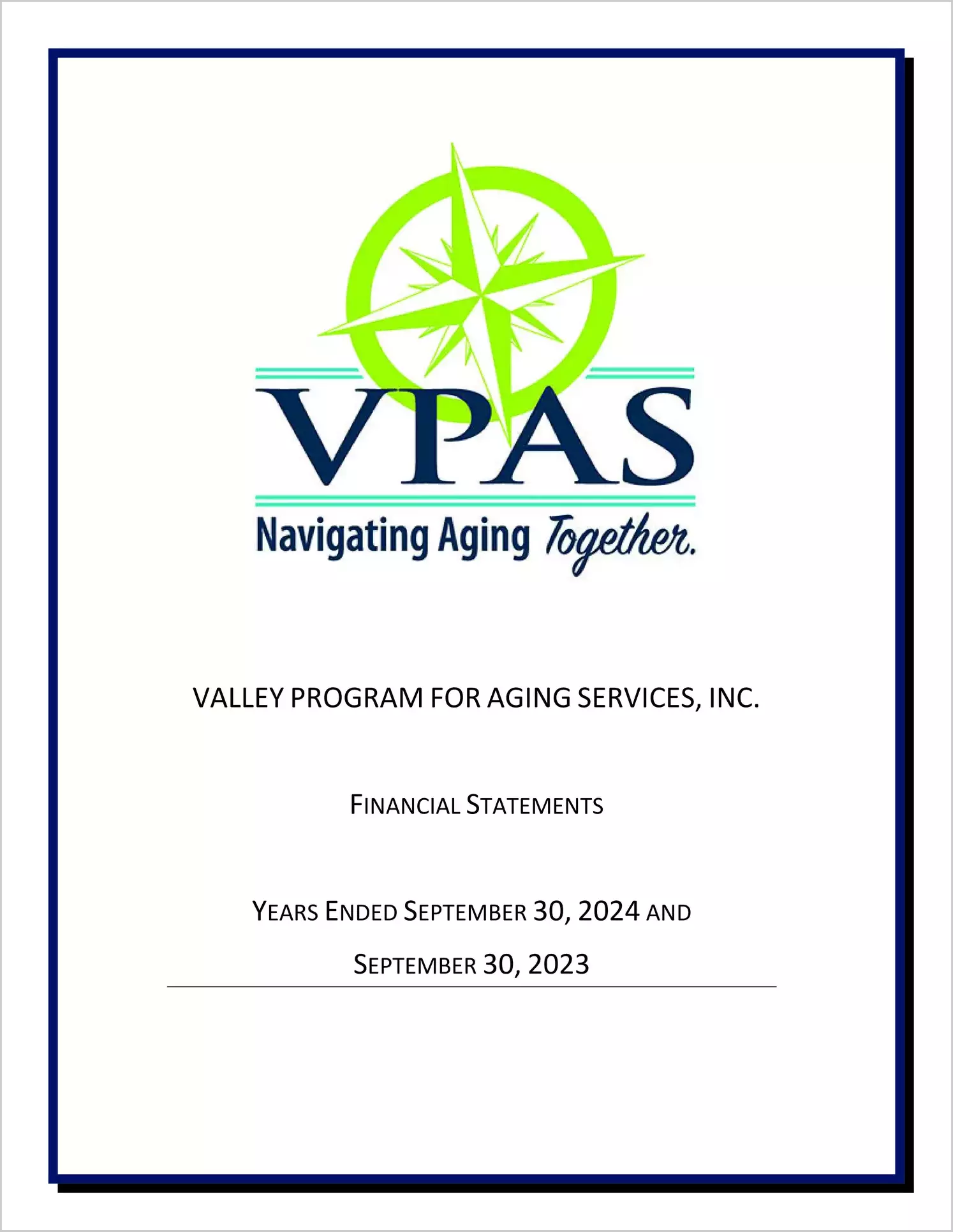 preview of 2024 ABC/Other Annual Financial Report for Valley Program for Aging Services