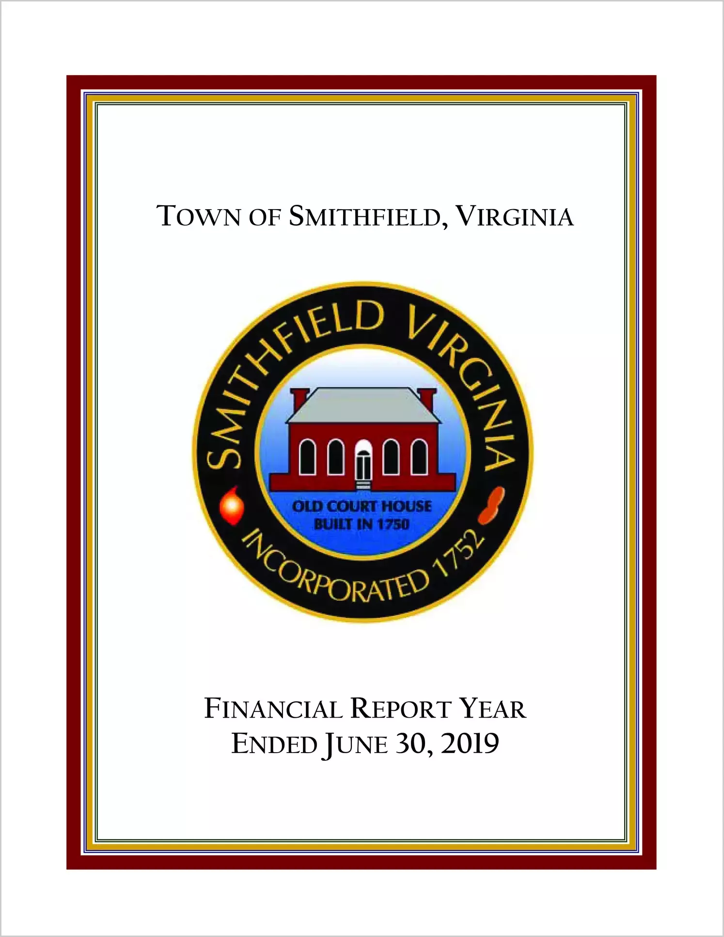 2019 Annual Financial Report for Town of Smithfield