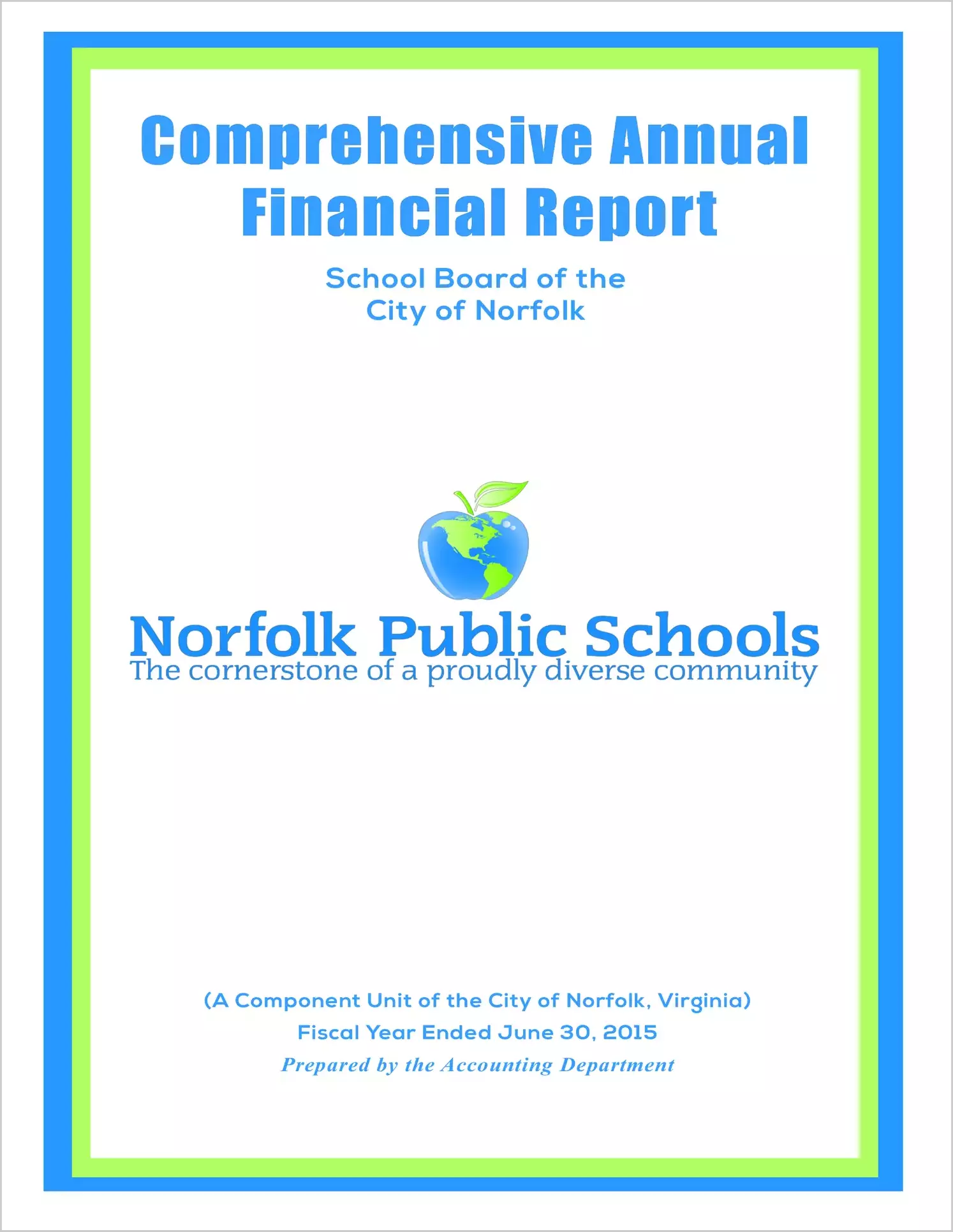 2015 Public Schools Annual Financial Report for City of Norfolk