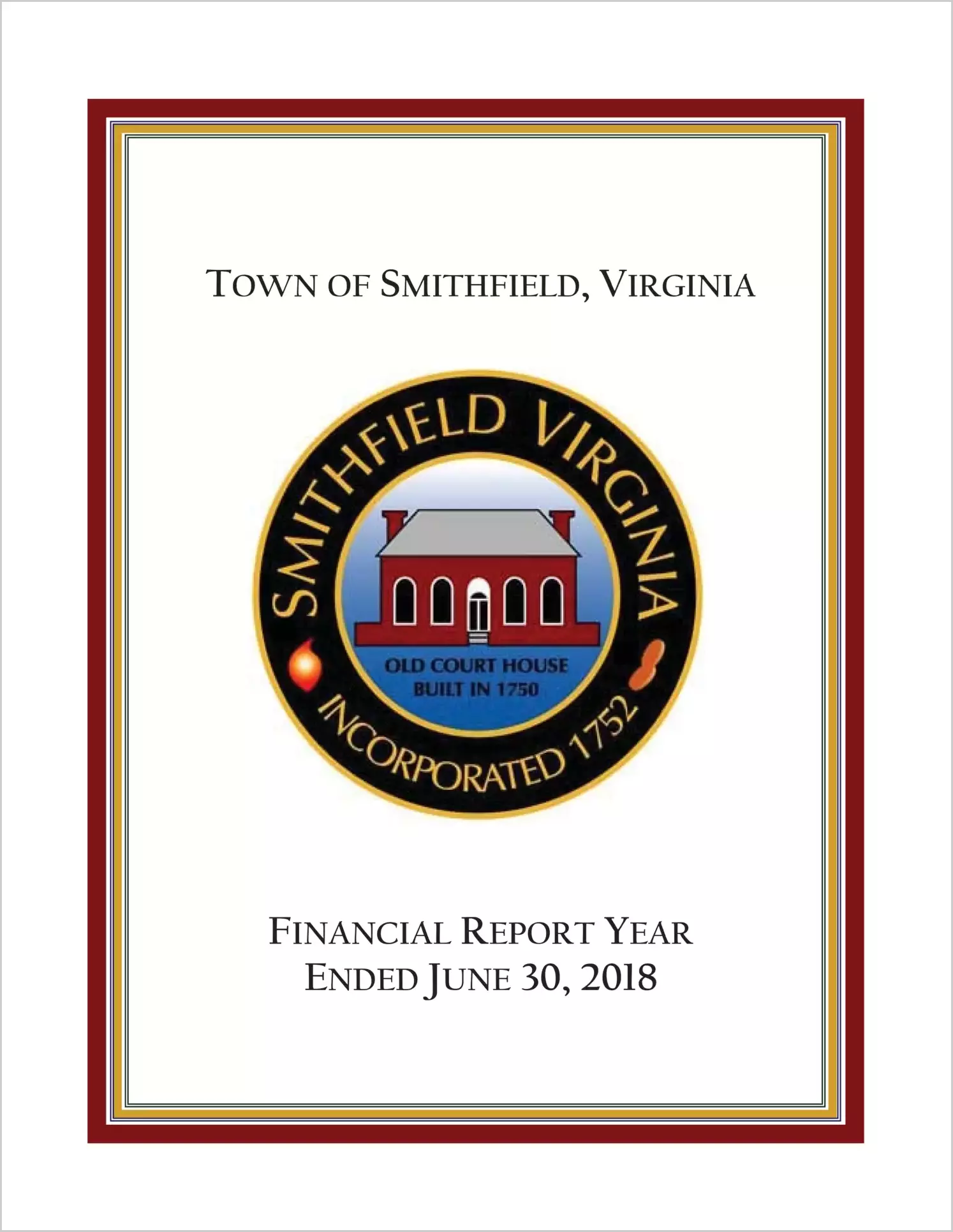 2018 Annual Financial Report for Town of Smithfield