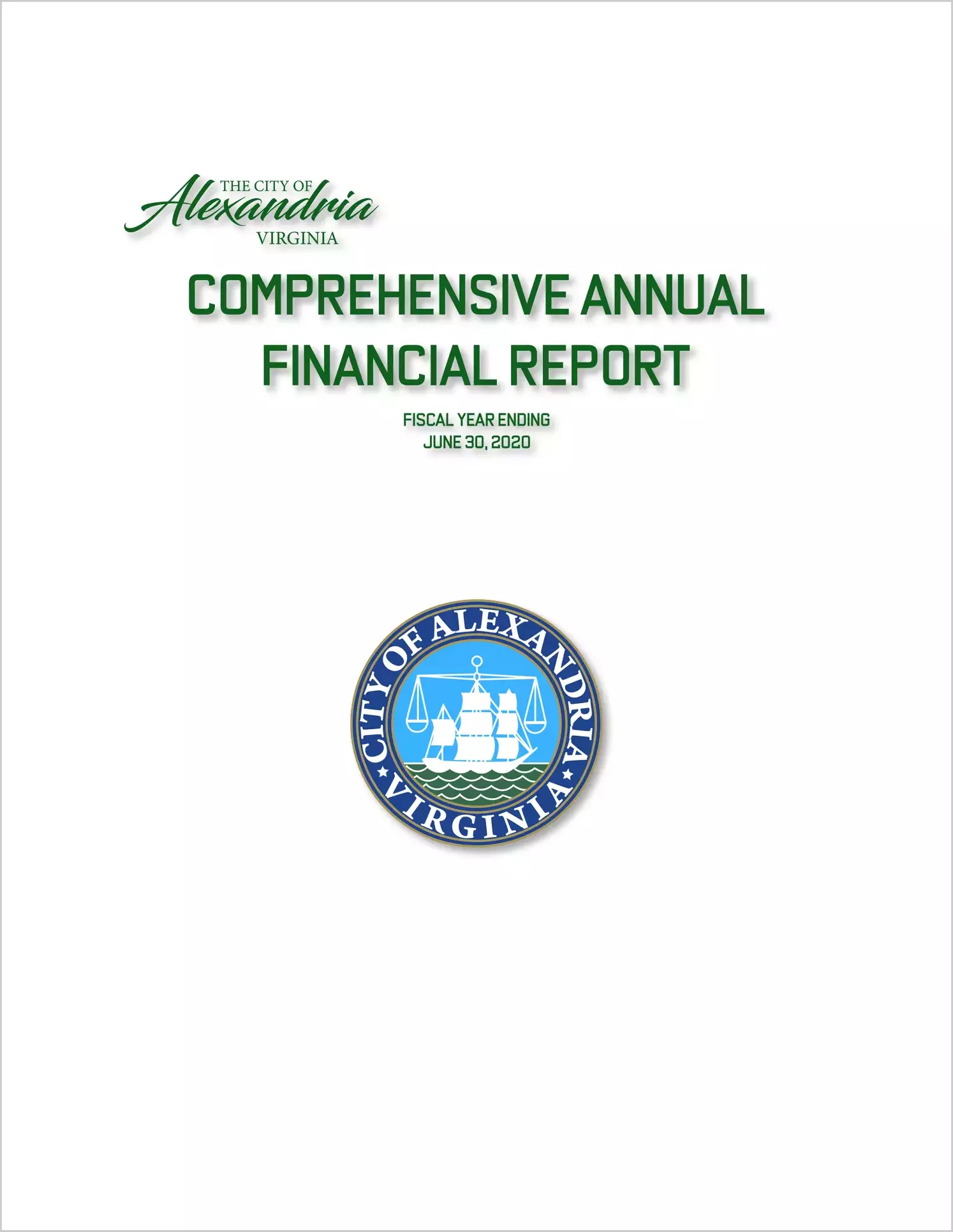 2020 Annual Financial Report for City of Alexandria