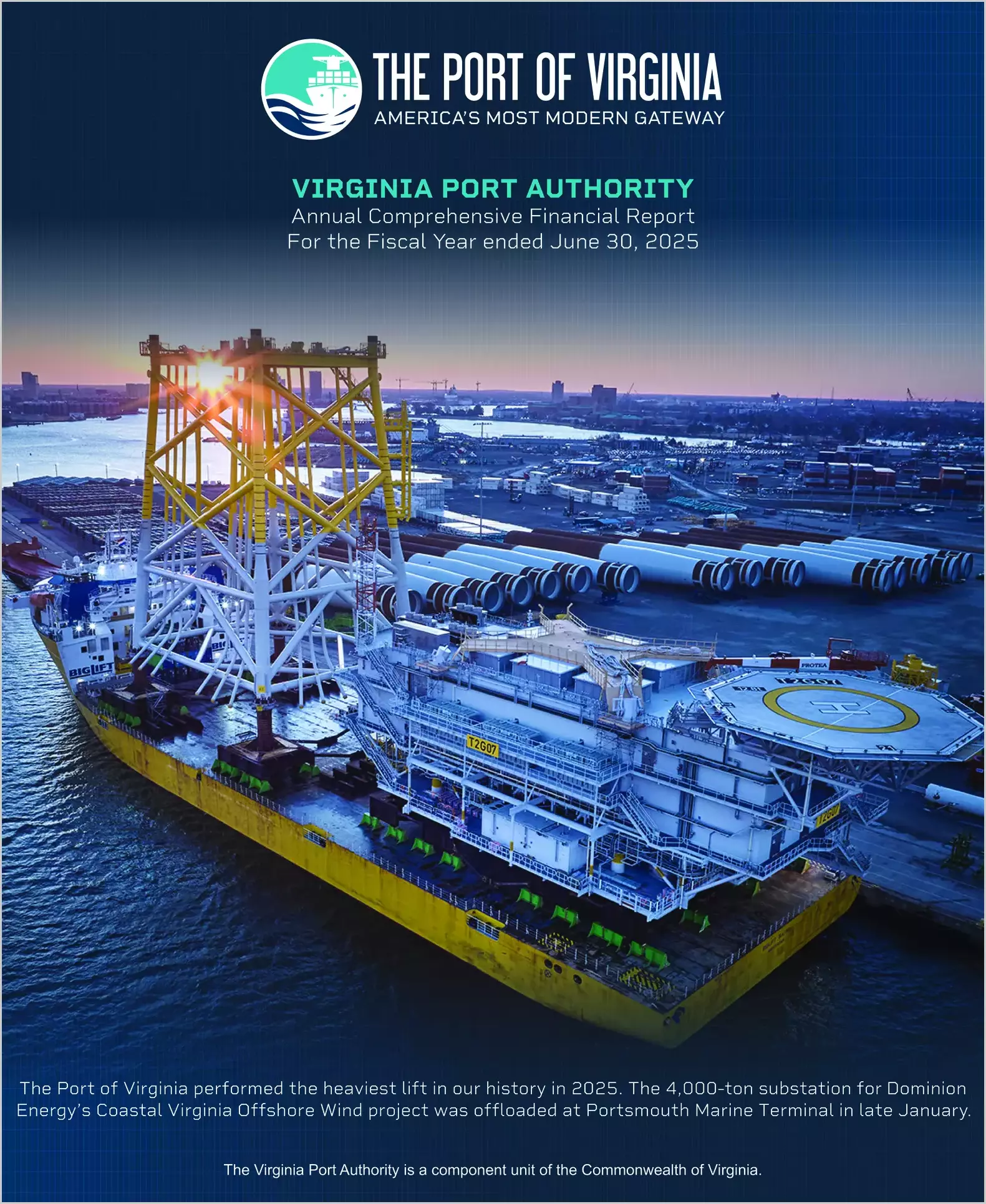 Virginia Port Authority Financial Statements for the year ended June 30, 2025