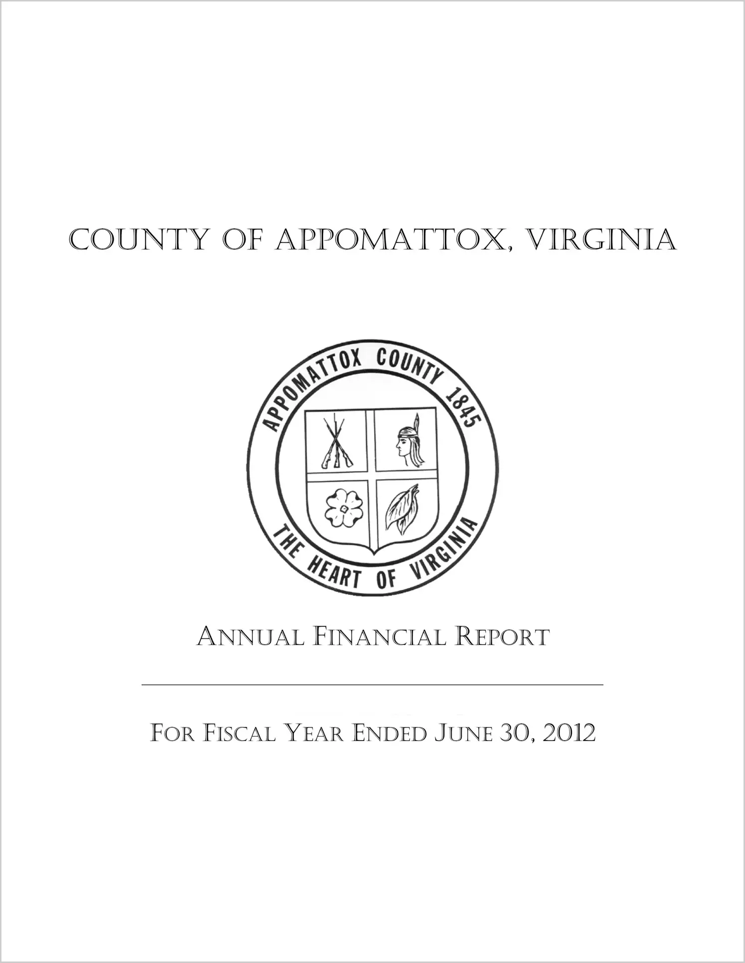 2012 Annual Financial Report for County of Appomattox