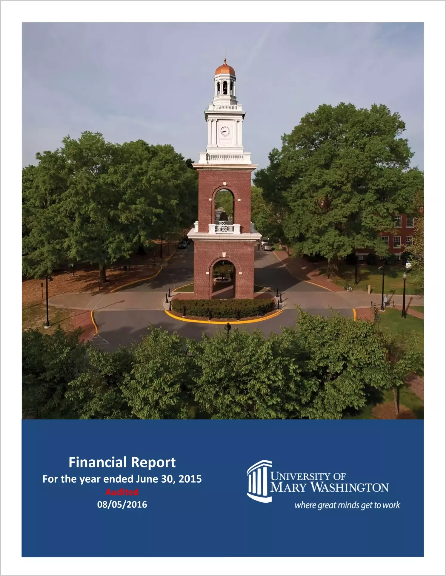 University of Mary Washington Financial Statements for the year ended June 30, 2015