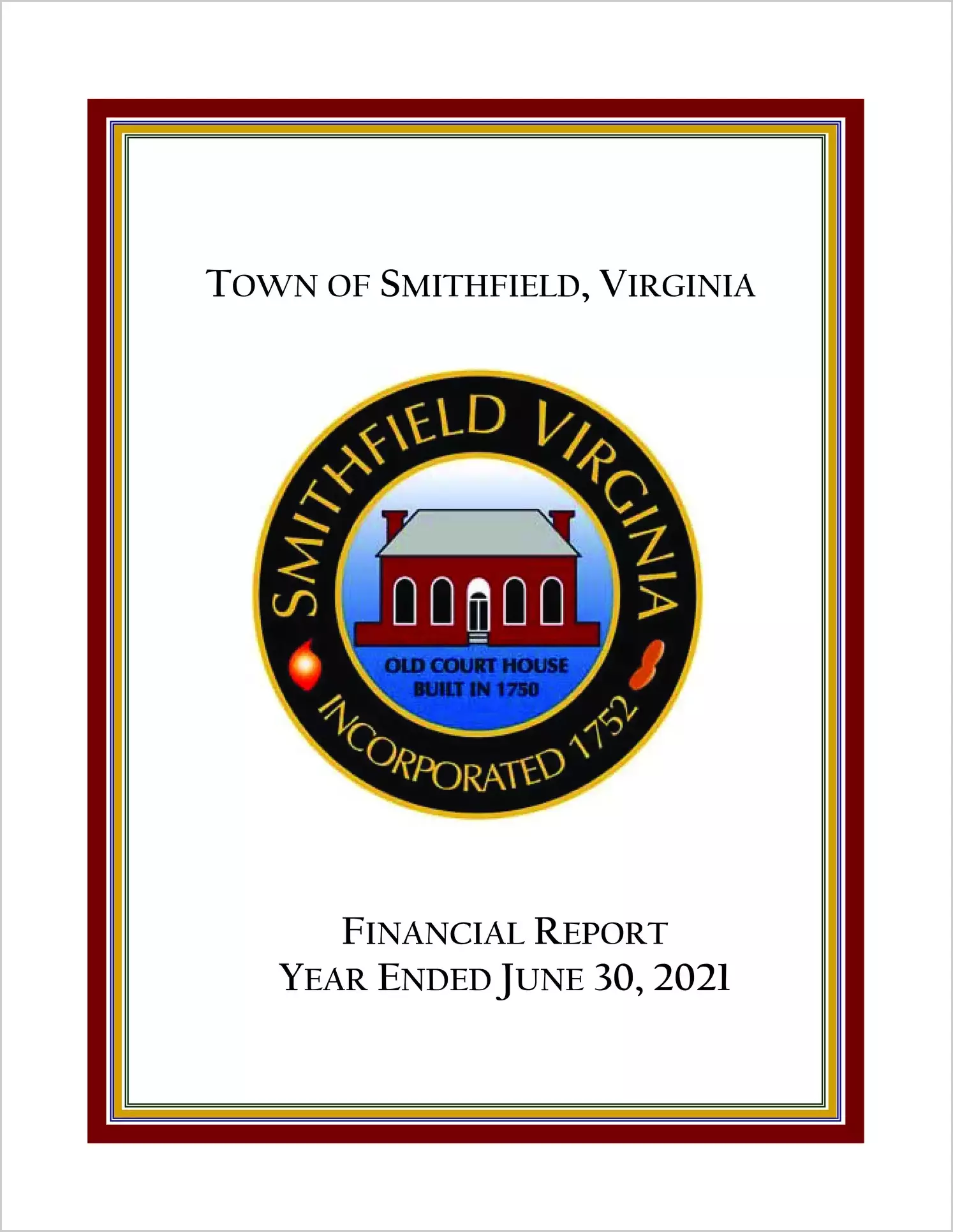 2021 Annual Financial Report for Town of Smithfield