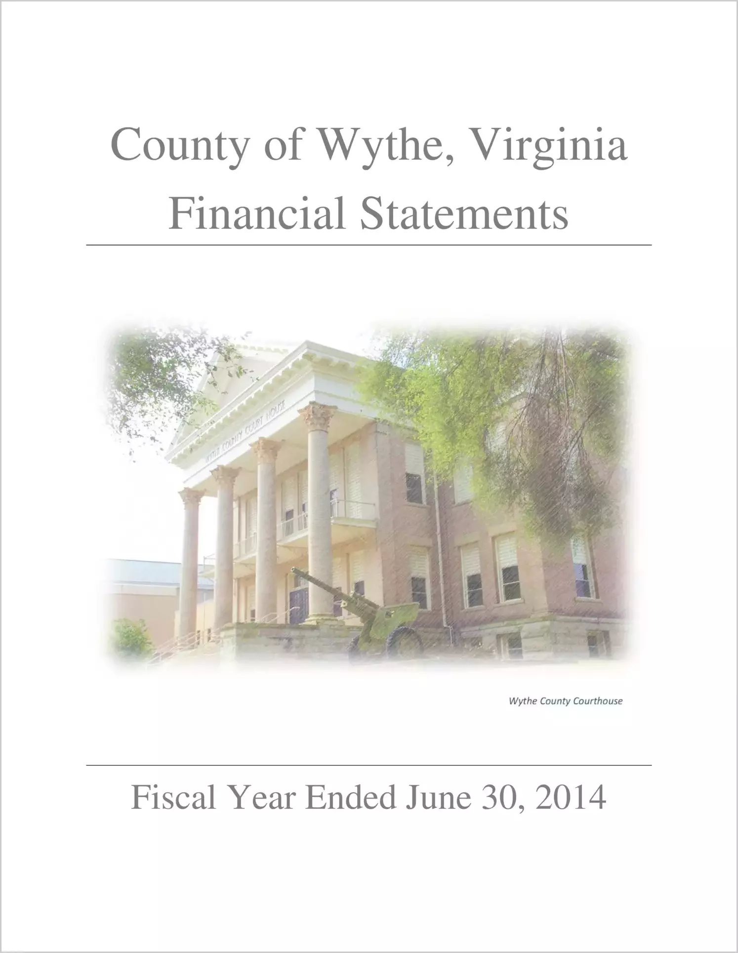 2014 Annual Financial Report for County of Wythe