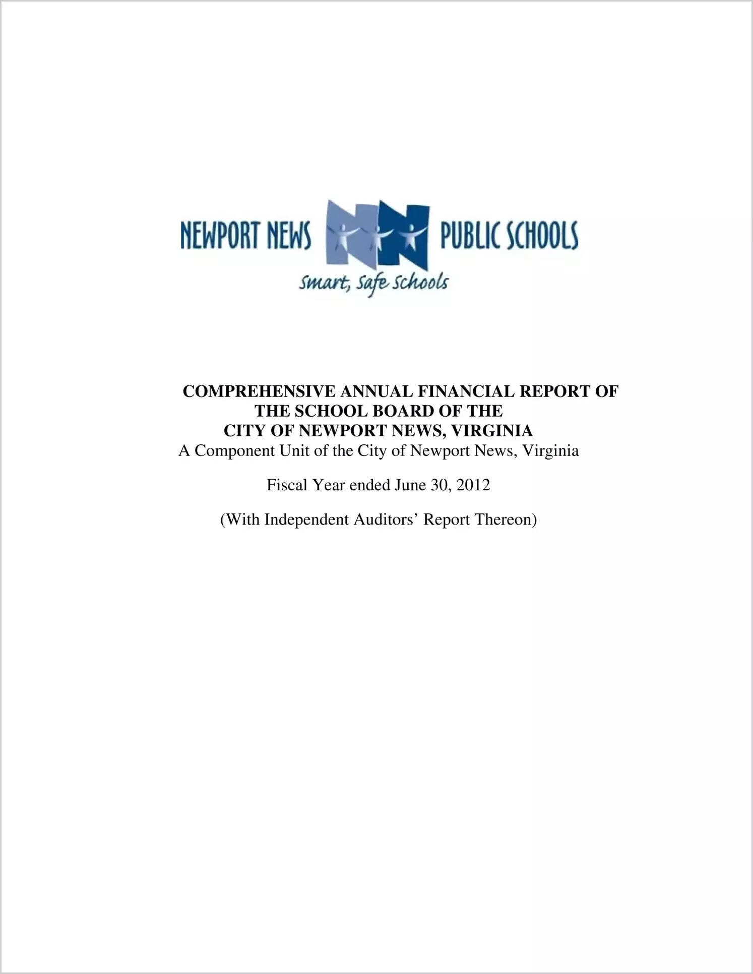 2012 Public Schools Annual Financial Report for City of Newport News