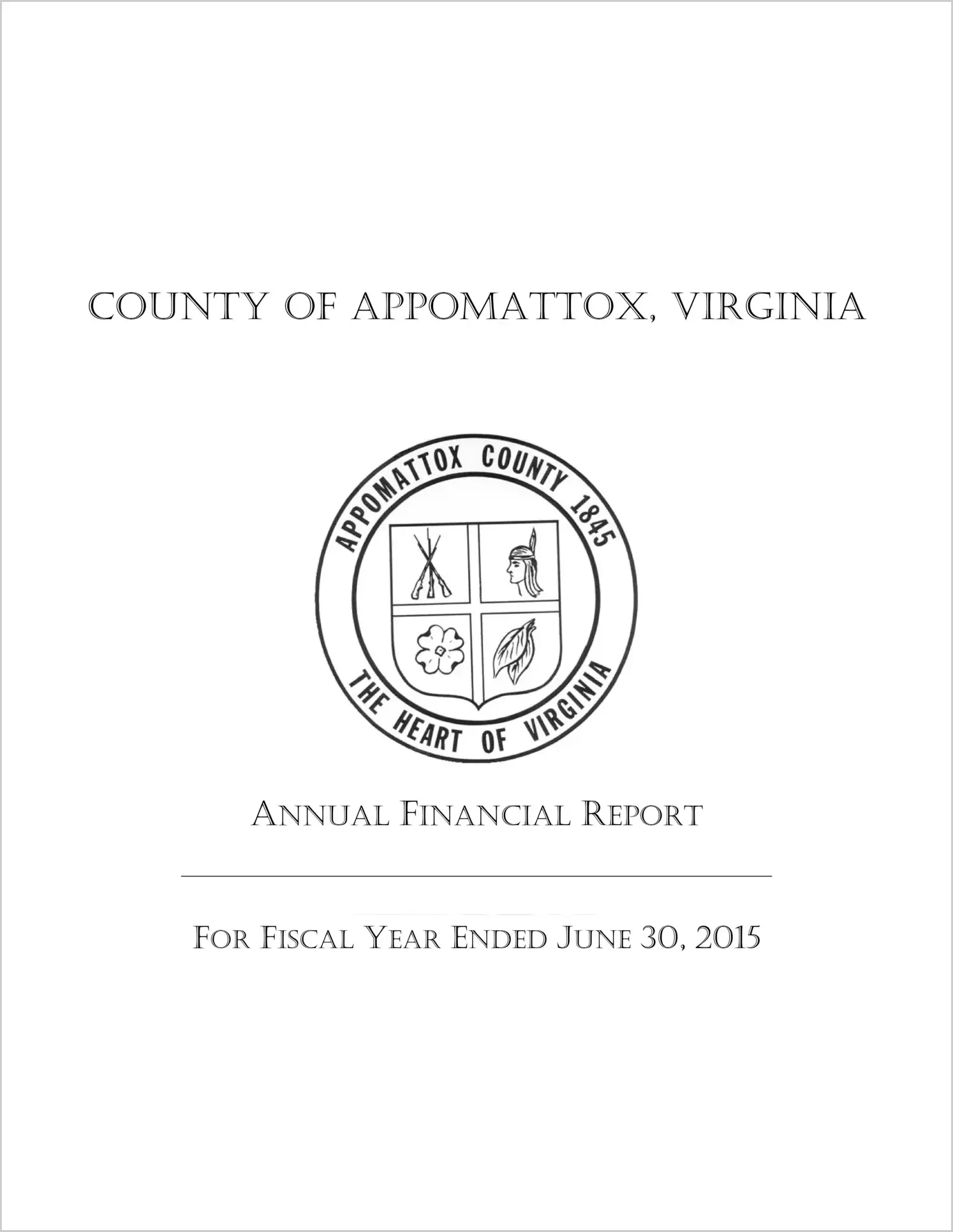 2015 Annual Financial Report for County of Appomattox