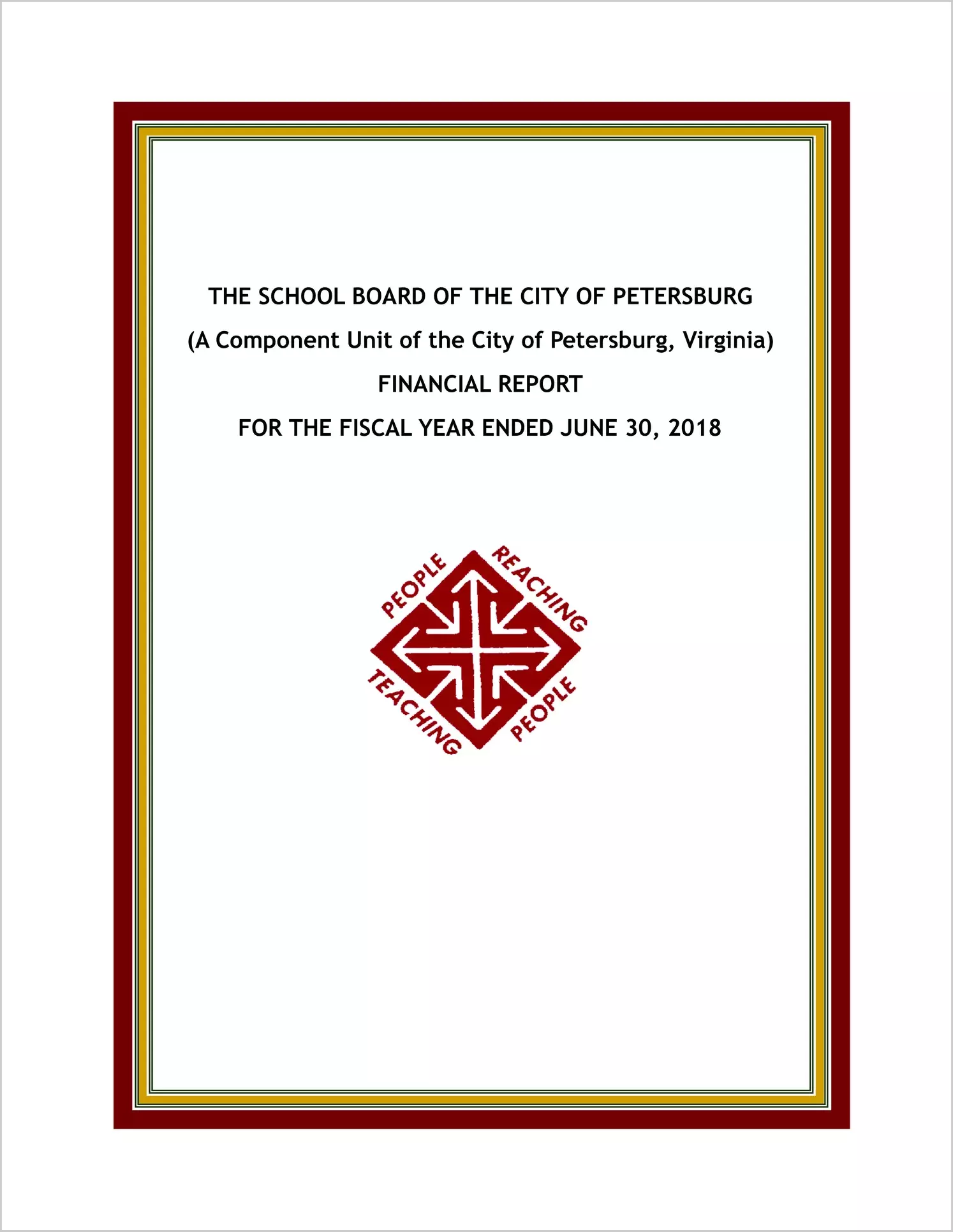 2018 Public Schools Annual Financial Report for City of Petersburg