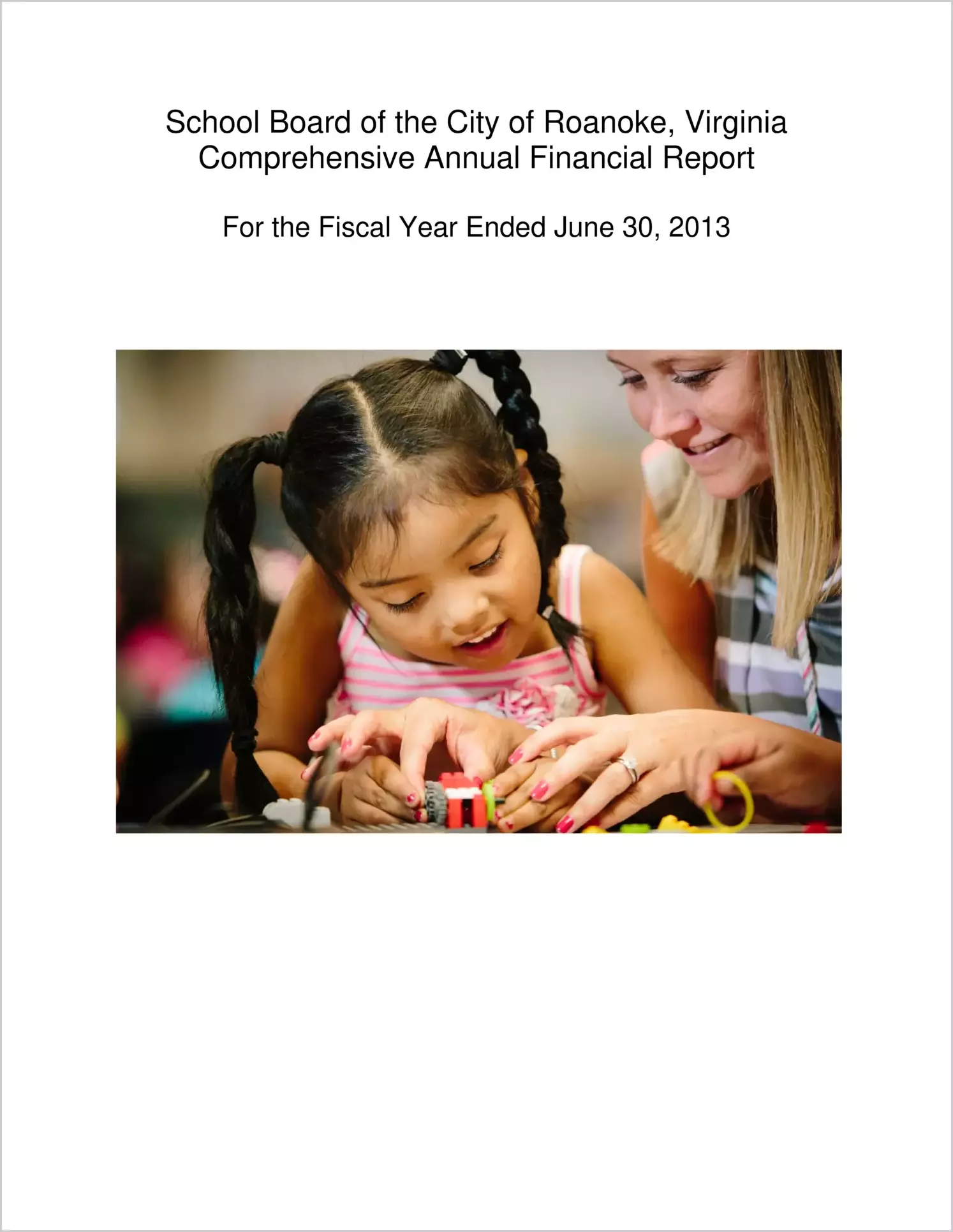2013 Public Schools Annual Financial Report for City of Roanoke