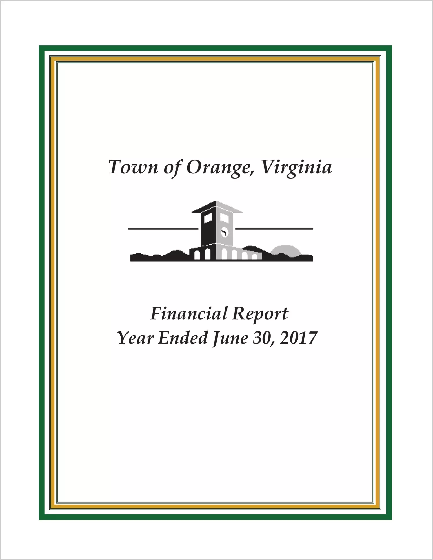2017 Annual Financial Report for Town of Orange