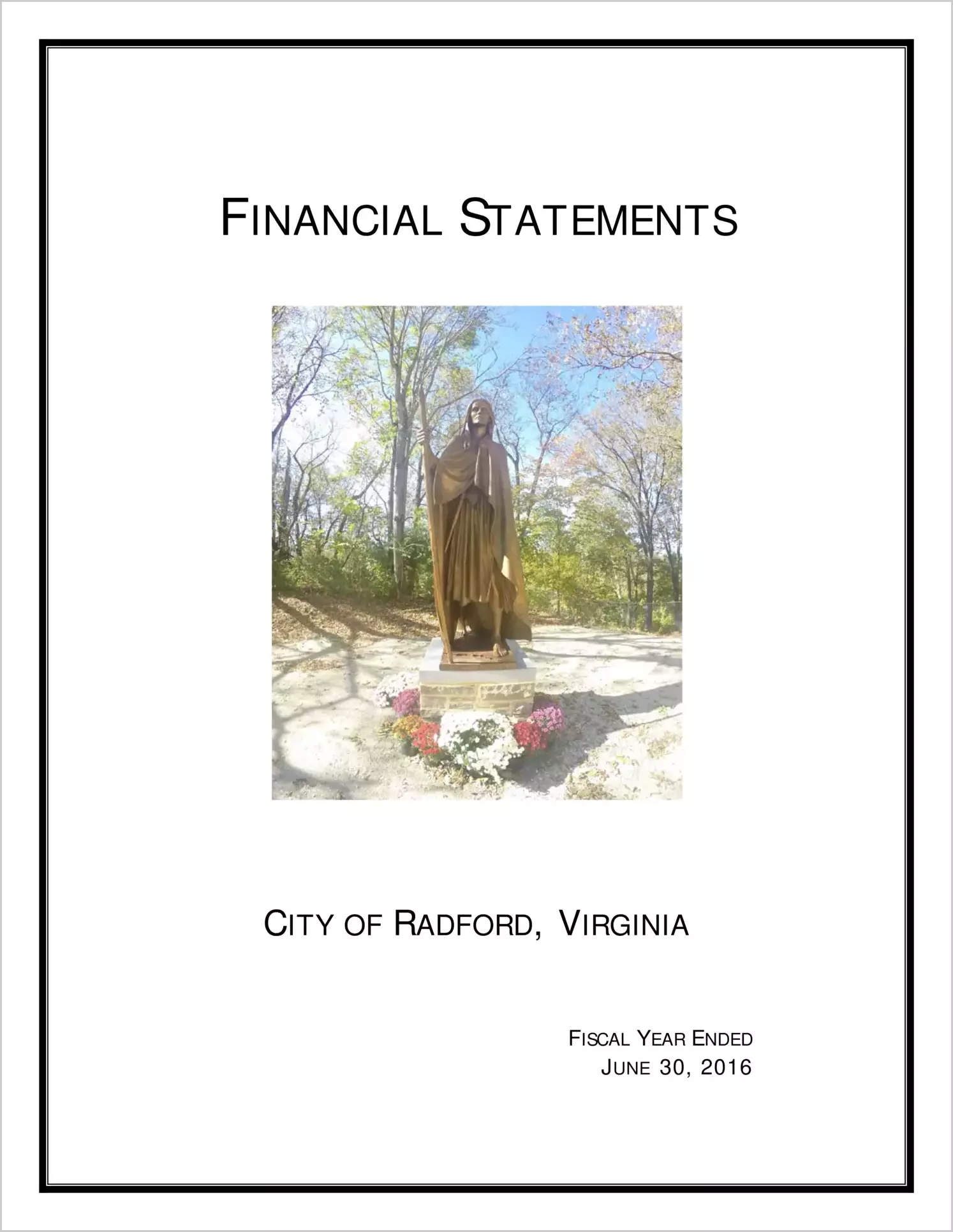 2016 Annual Financial Report for City of Radford