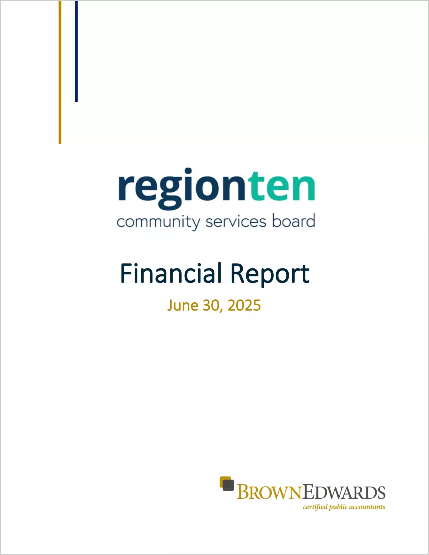 preview of 2025 ABC/Other Annual Financial Report for Region Ten Community Services Board