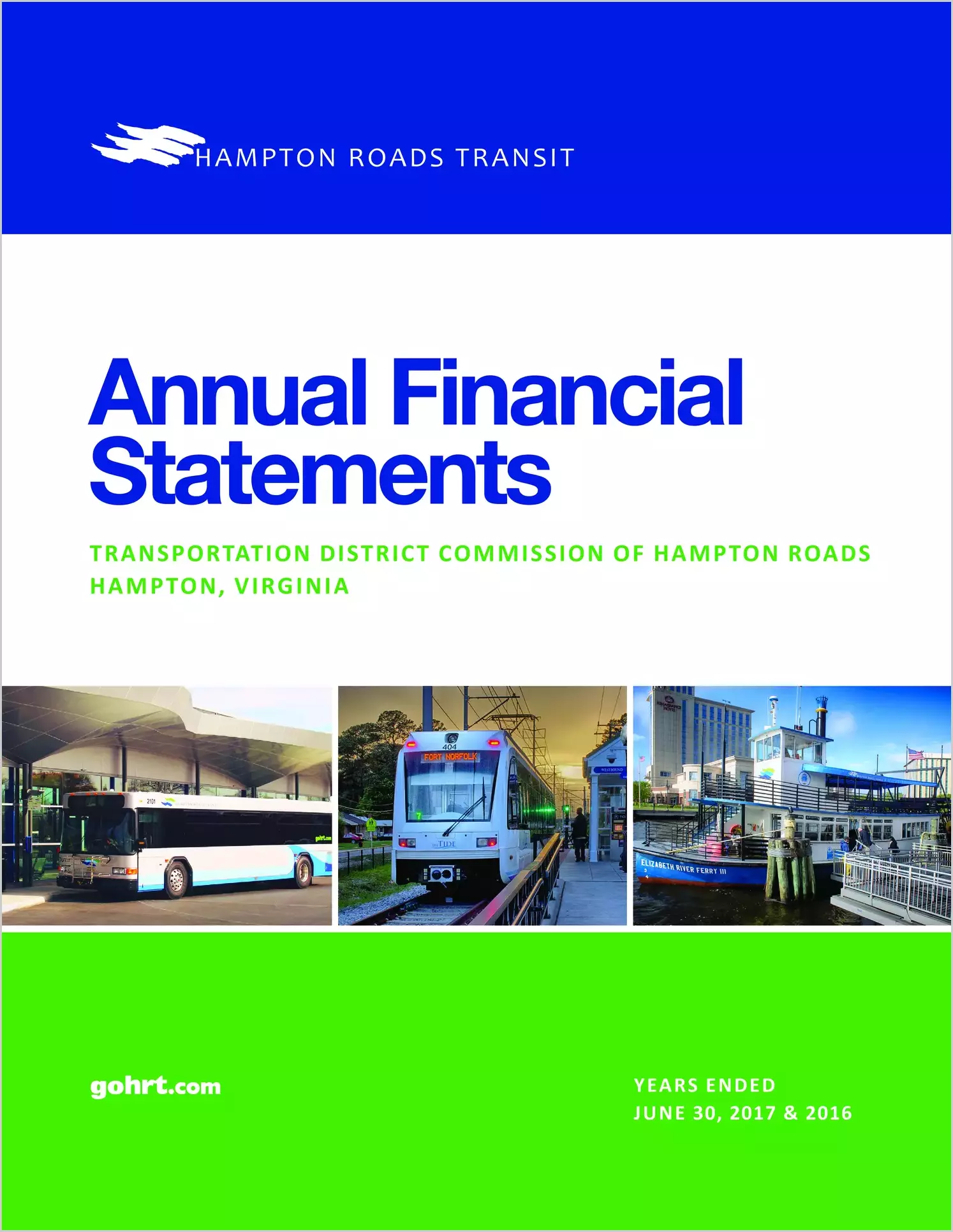 2017 ABC/Other Annual Financial Report  for Hampton Roads Transit