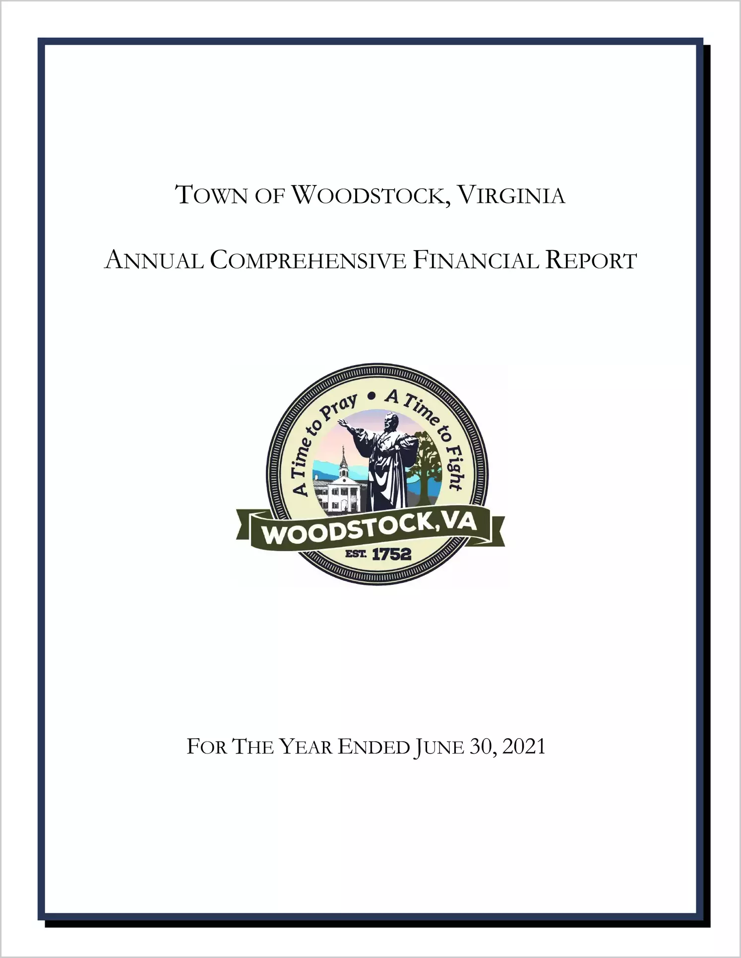 2021 Annual Financial Report for Town of Woodstock