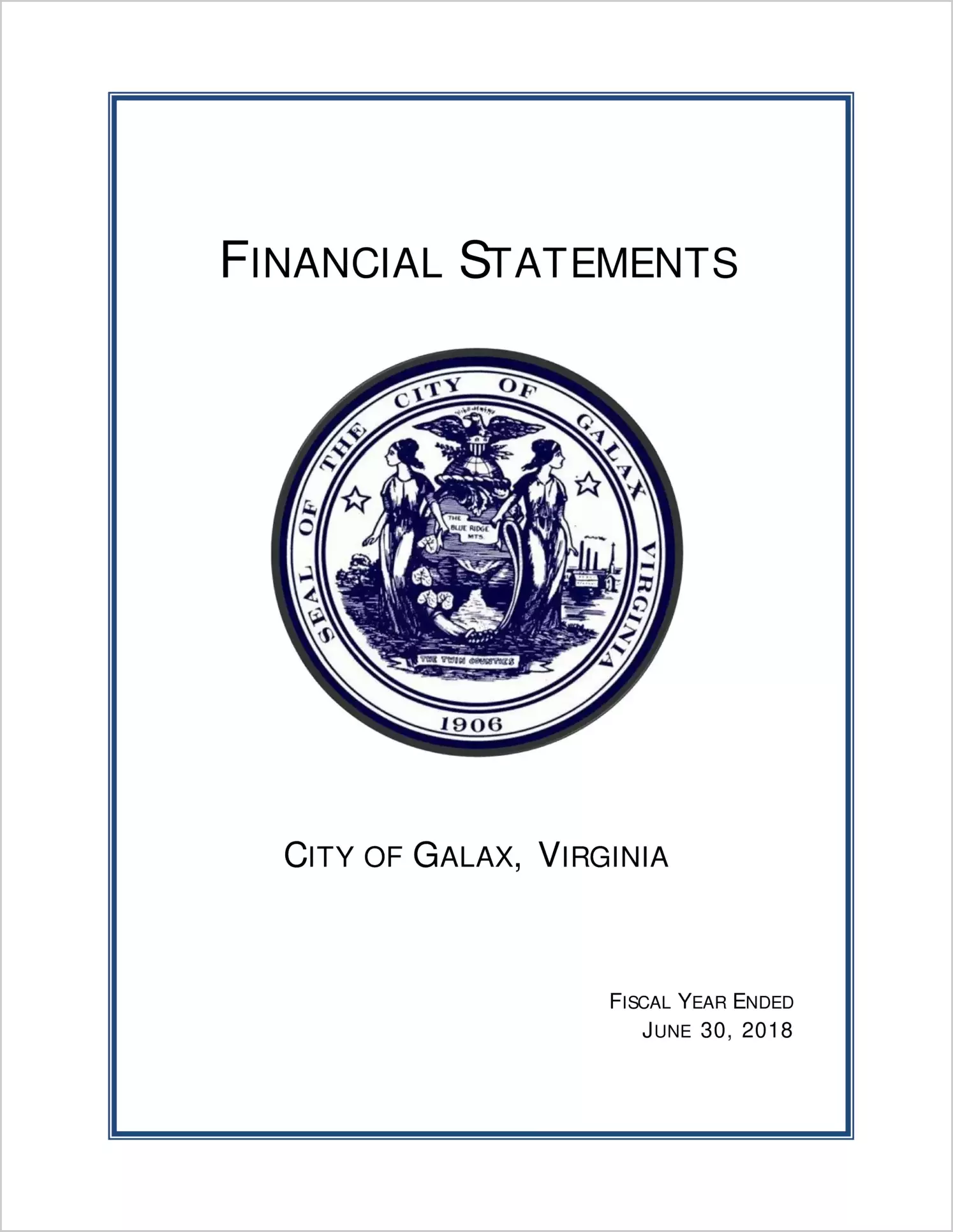 2018 Annual Financial Report for City of Galax