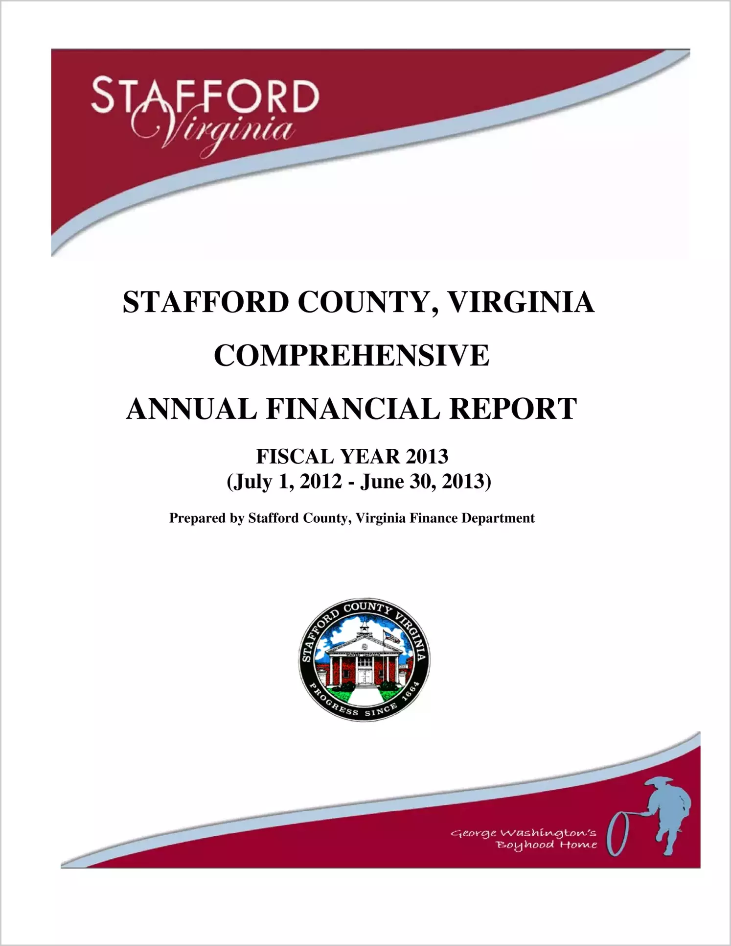 2013 Annual Financial Report for County of Stafford