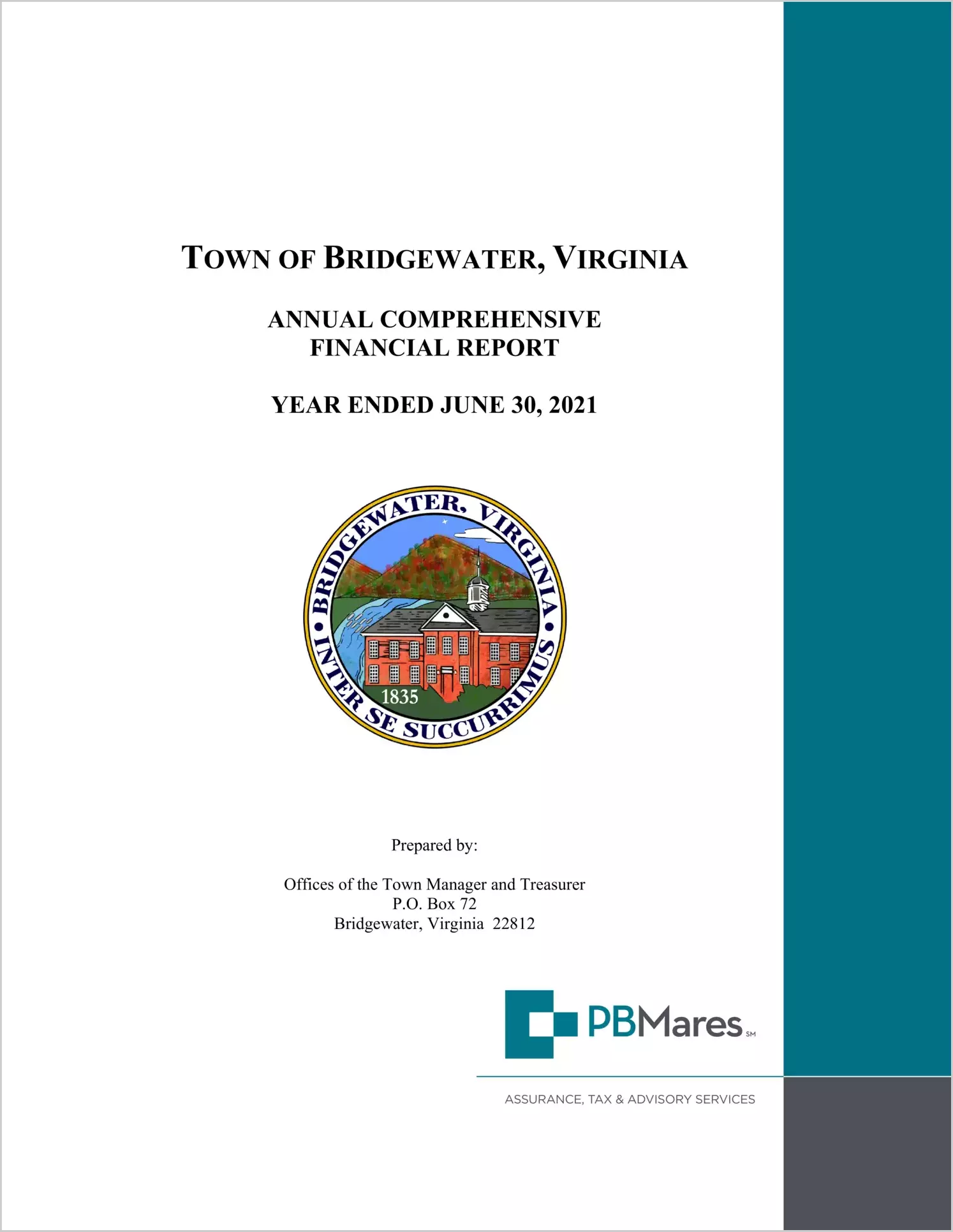 2021 Annual Financial Report for Town of Bridgewater