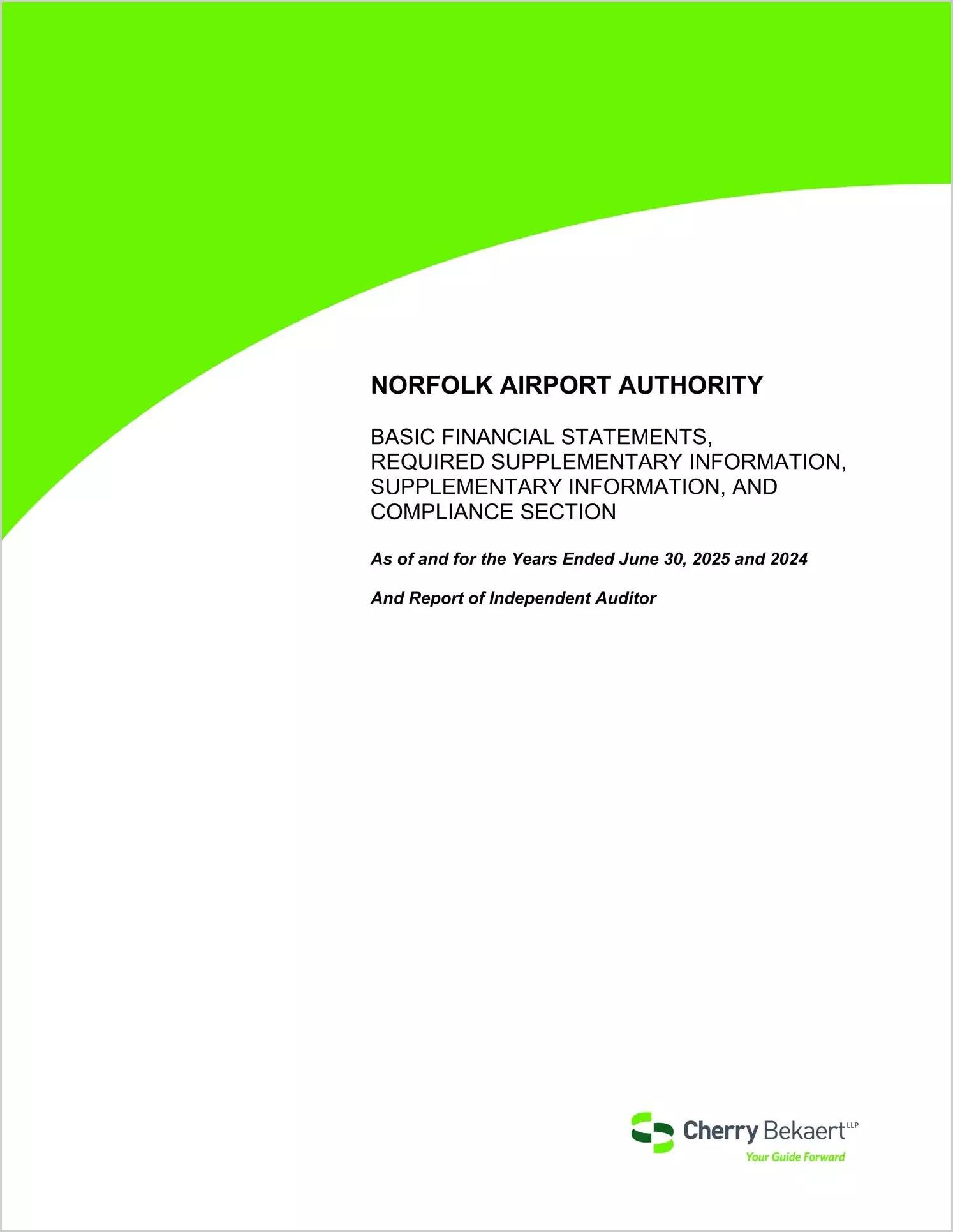 preview of 2025 ABC/Other Annual Financial Report for Norfolk Airport Authority