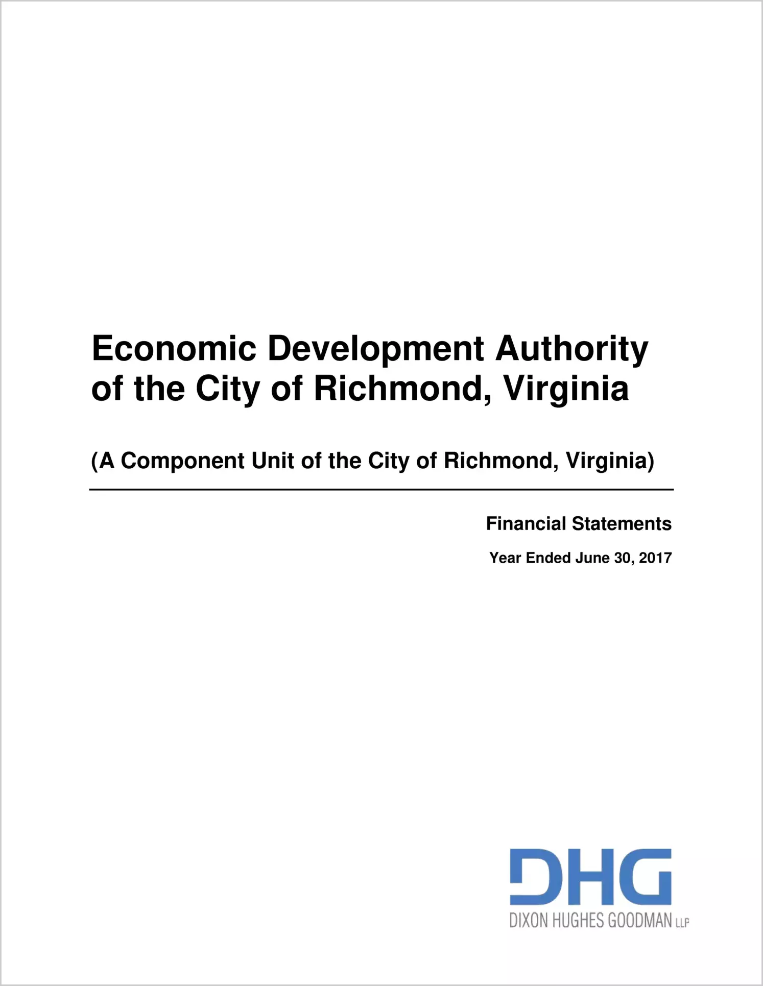 2017 ABC/Other Annual Financial Report  for Richmond City Economic Development Authority