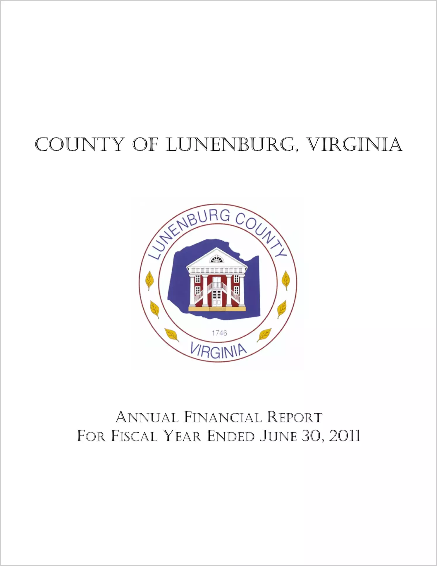 2011 Annual Financial Report for County of Lunenburg