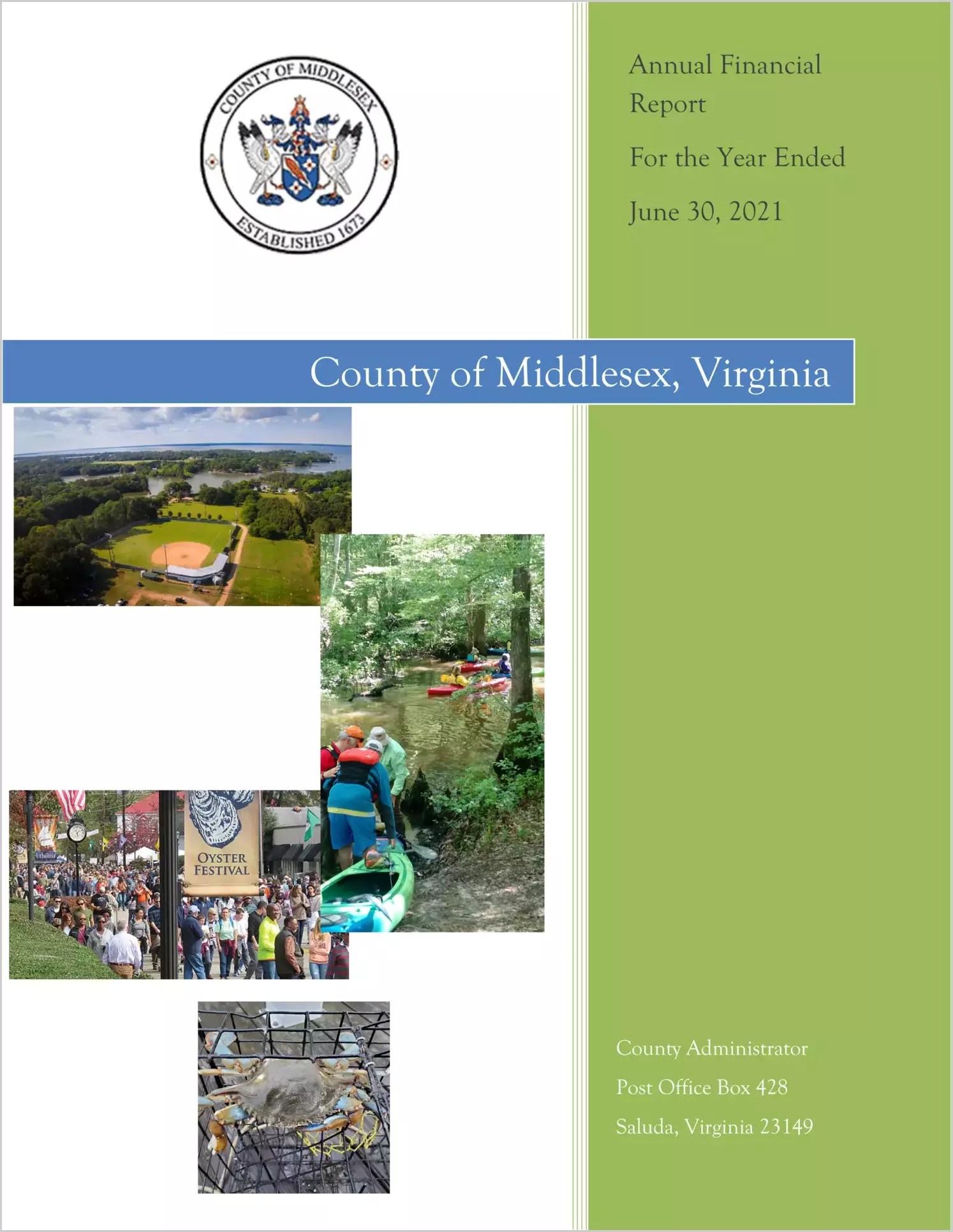 2021 Annual Financial Report for County of Middlesex