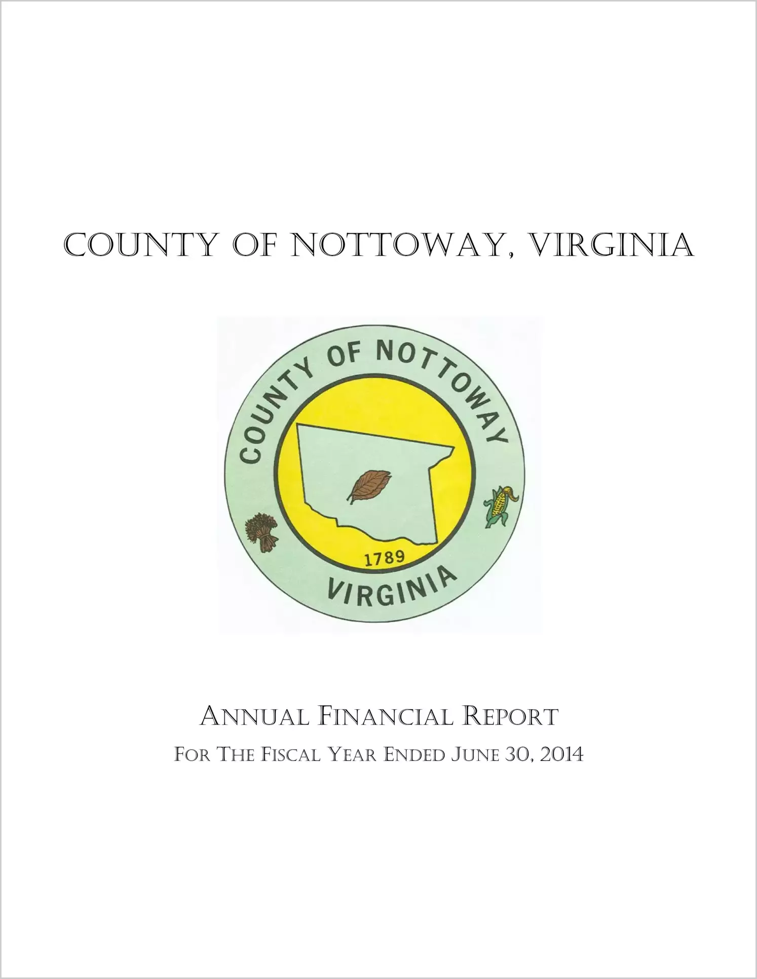 2014 Annual Financial Report for County of Nottoway